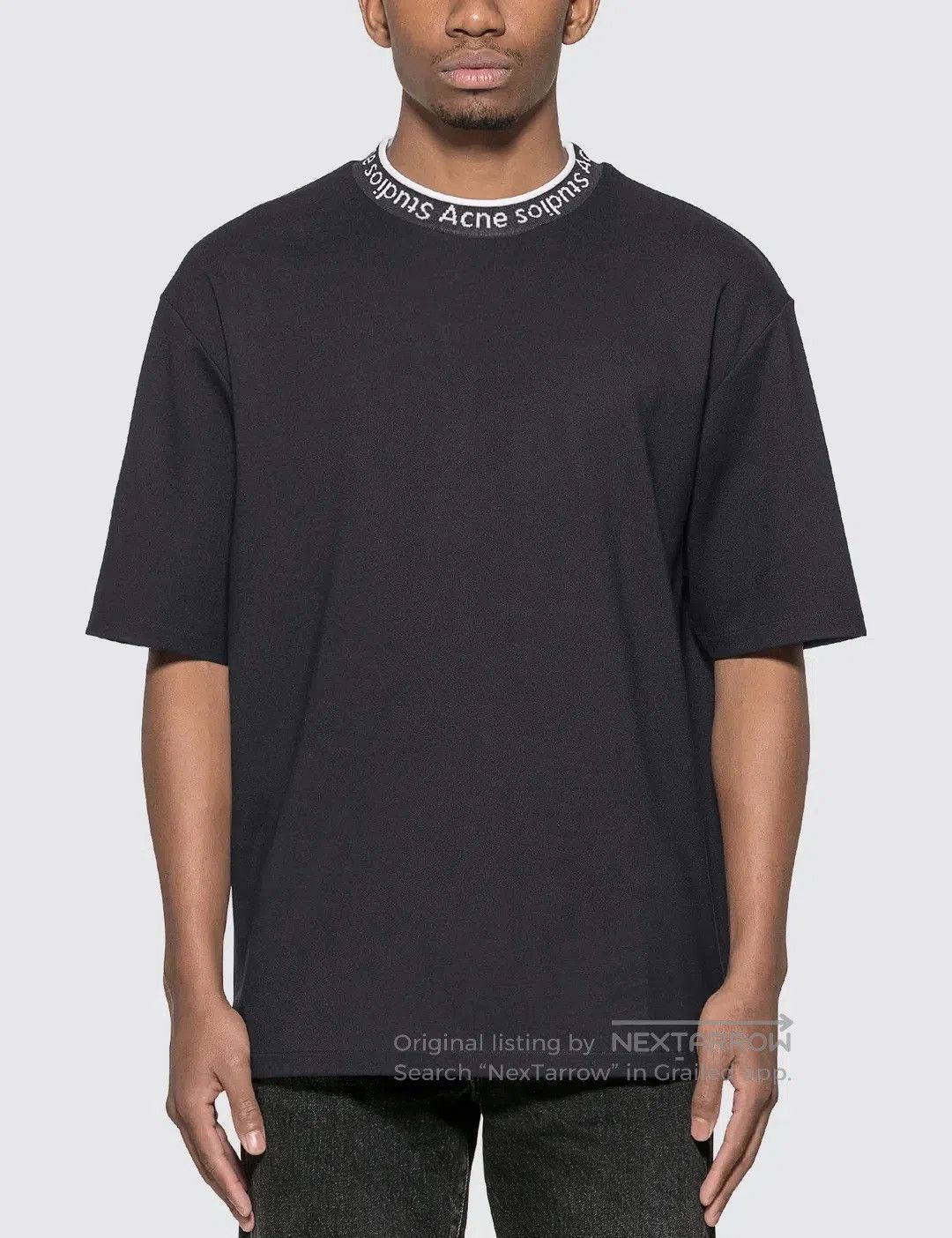 Acne Studios Acne Studios Collar Lettering Black Short Sleeve Size US M / EU 48-50 / 2 - 7 Thumbnail
