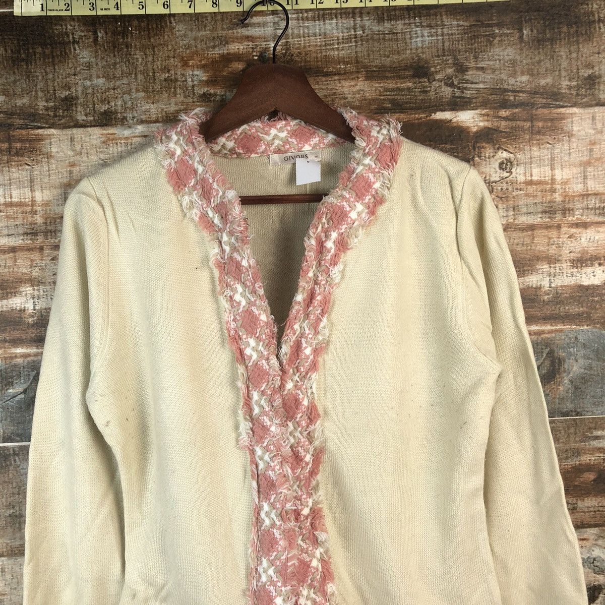 Homespun Knitwear × Japanese Brand DL Givors Pink Cardigan Knitwear #C682 Size M / US 6-8 / IT 42-44 - 2 Thumbnail