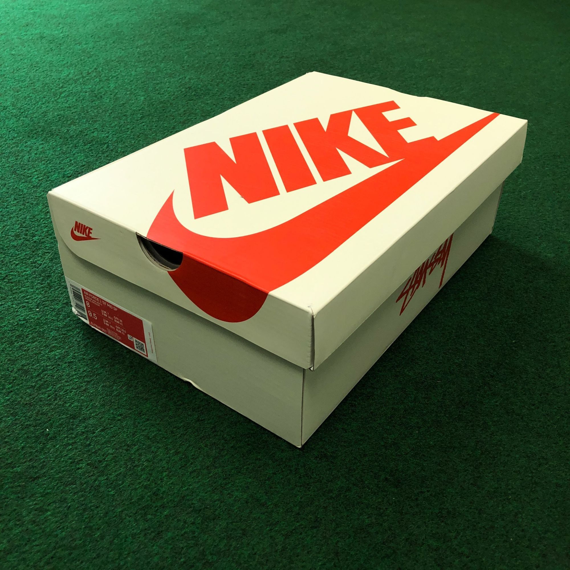 Other Nike Air Force 1 Mid Stussy Light Bone Black - Size 8 Size US 8 / EU 41 - 7 Thumbnail