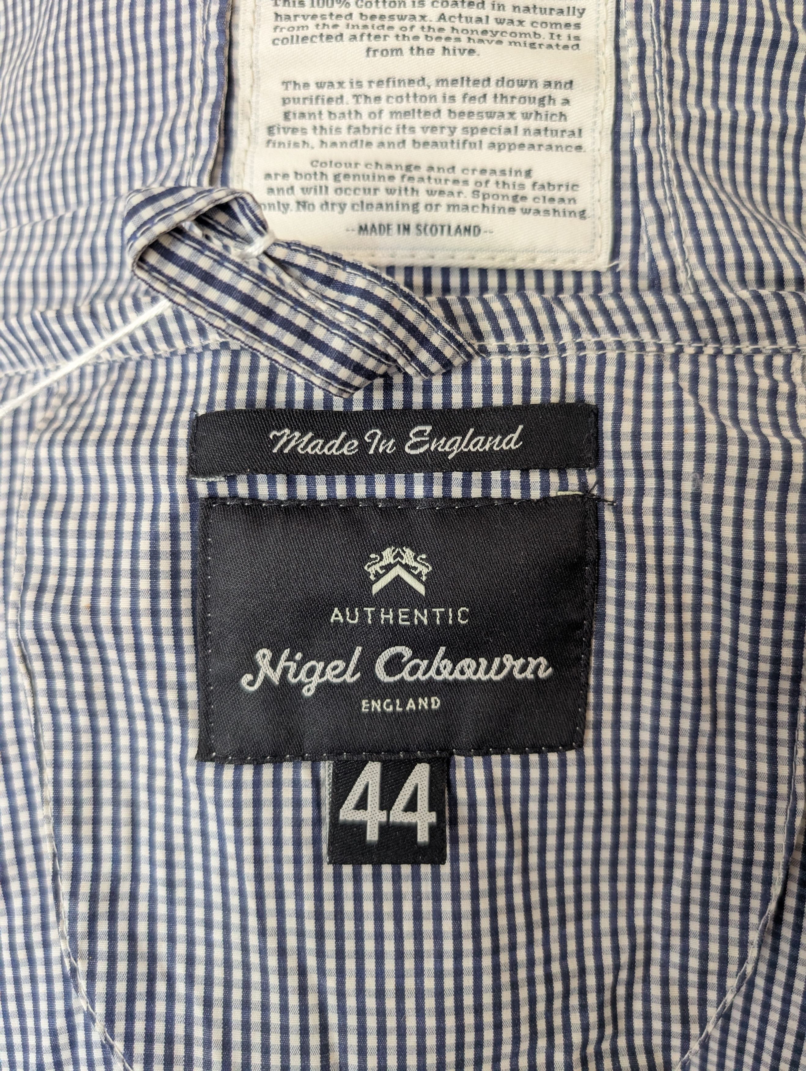Nigel Cabourn Nigel Cabourn Beeswaxed Navy Check Aircraft Jacket Size US S / EU 44-46 / 1 - 11 Thumbnail