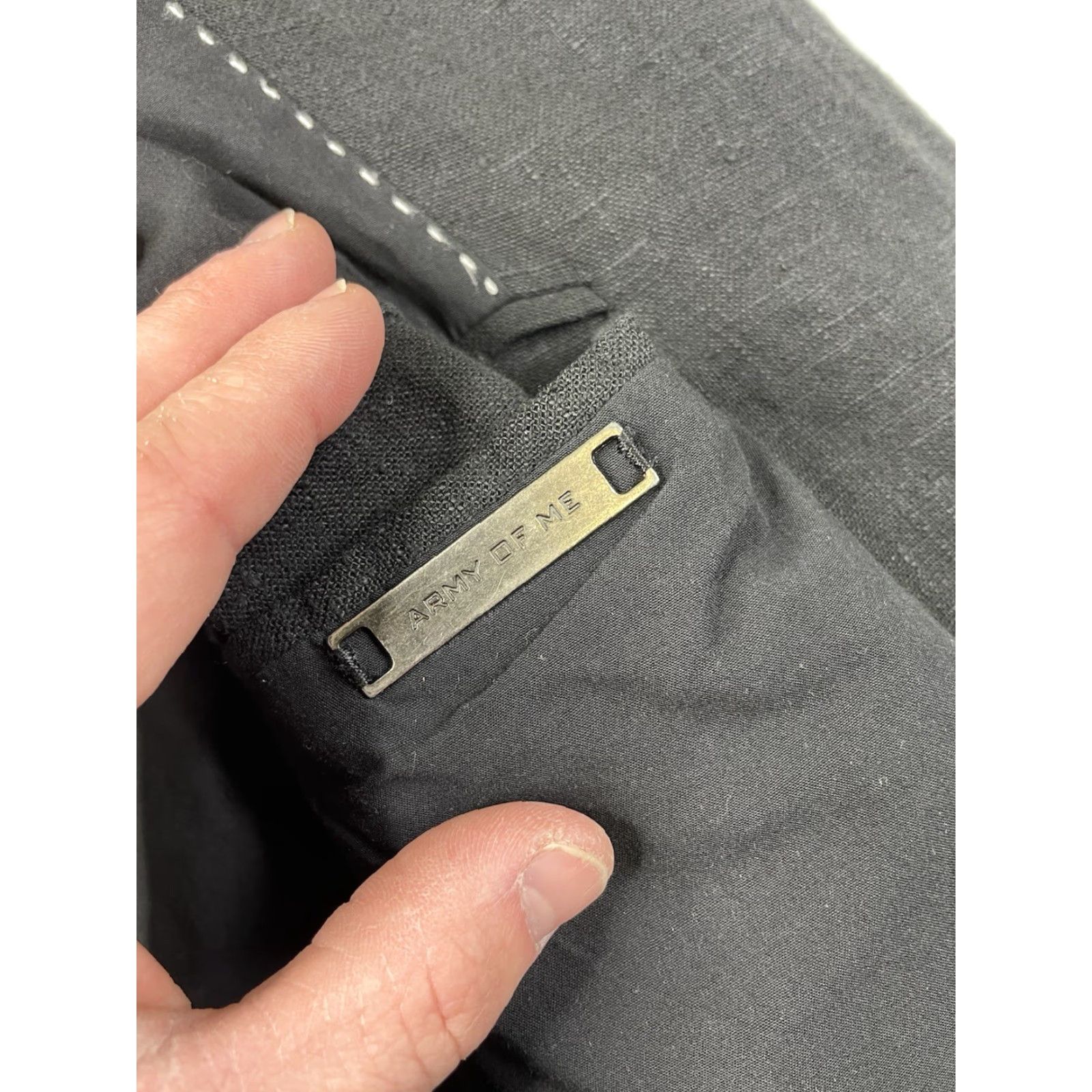 Vintage Army Of Me Mens Black Blazer Jacket Linen Cotton Medium SS 2019 Size 40R - 5 Thumbnail