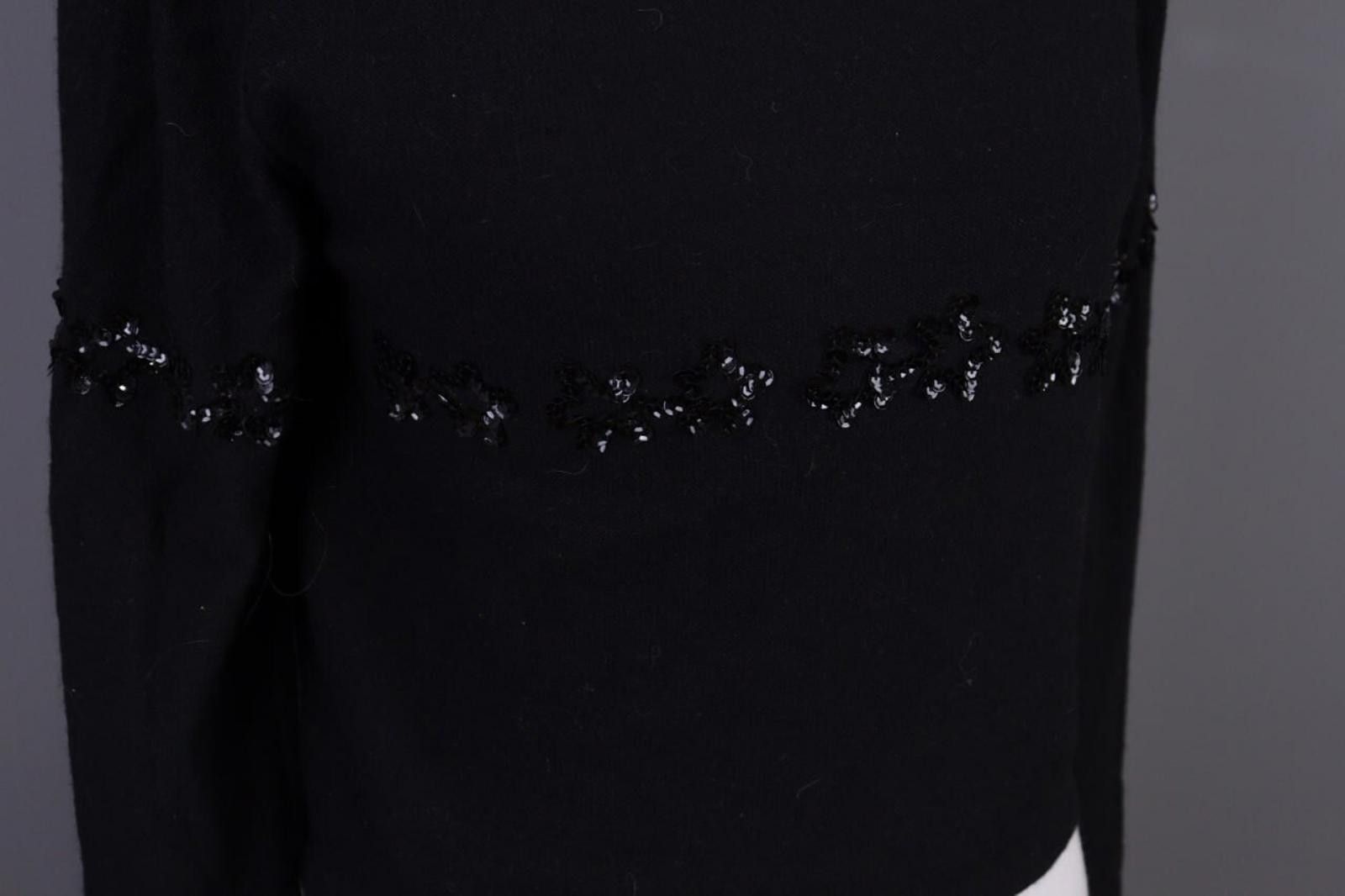 Sonia Rykiel Sonia by Sonia Rykiel Black Wool Angora Knit Sweater 40 / M Size M / US 6-8 / IT 42-44 - 9 Thumbnail