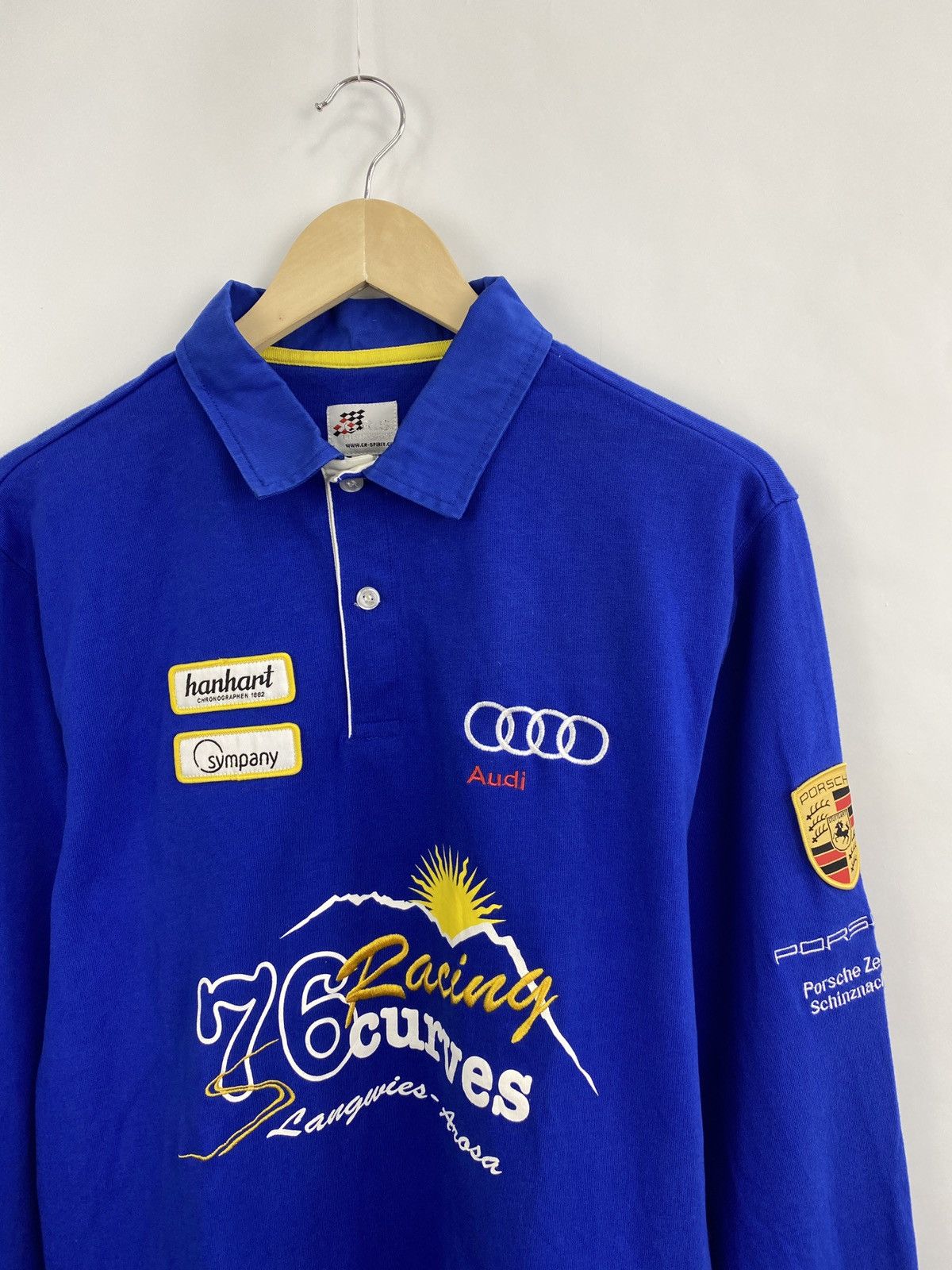 Audi Porsche Audi Racing 76 Curves Arusa Classic Car Long Sleeve Size US L / EU 52-54 / 3 - 2 Thumbnail