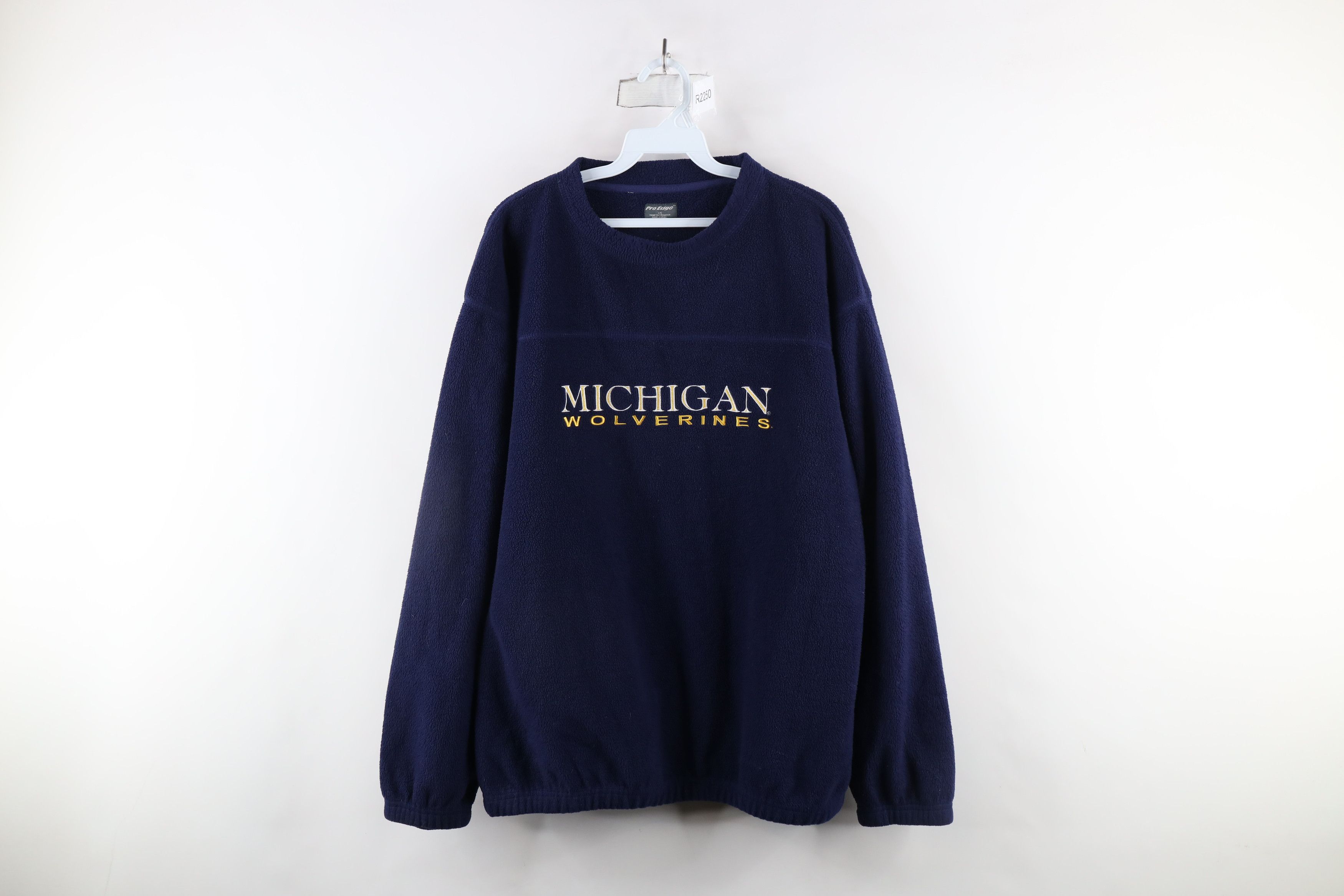 Vintage Vintage 90s University of Michigan Fleece Sweater Blue Size US L / EU 52-54 / 3 - 1 Thumbnail