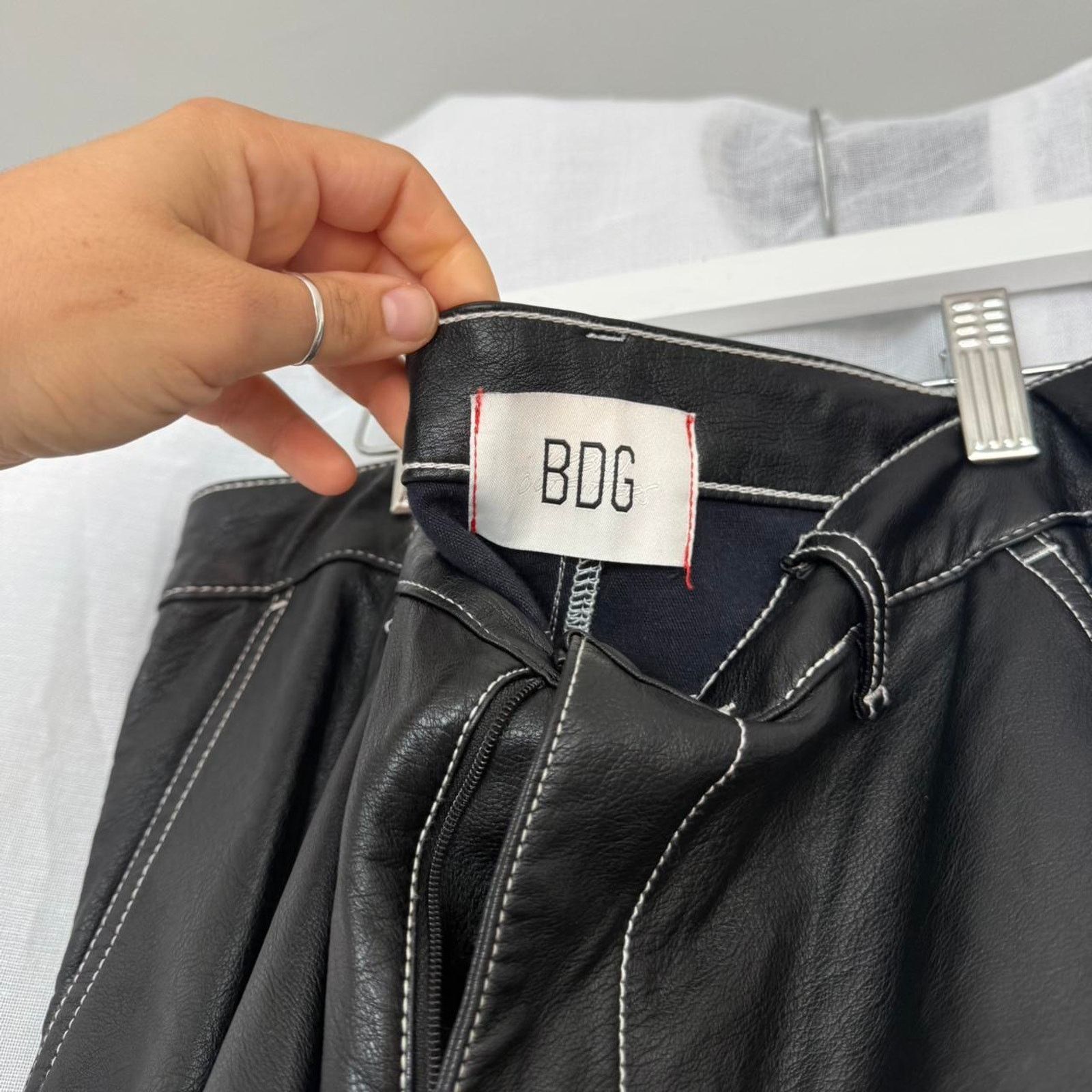 Bdg ✶ BDG black faux leather carpenter pants ✶ Size 32" / US 10 / IT 46 - 6 Thumbnail