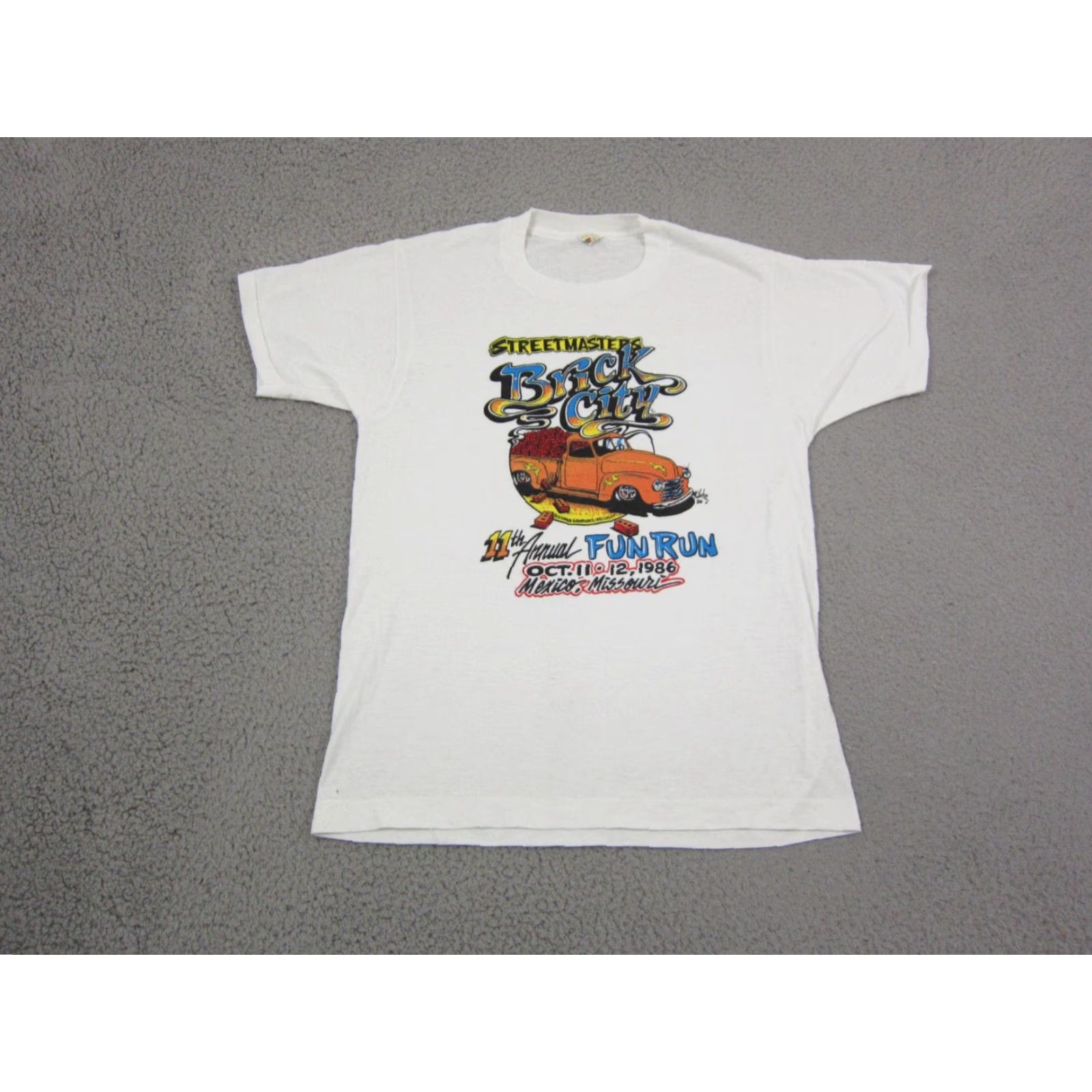 Vintage VINTAGE Screen Stars Shirt Mens L White 80s USA Car Show Short Sleeve Crew Neck Logo Size US L / EU 52-54 / 3 - 2 Thumbnail