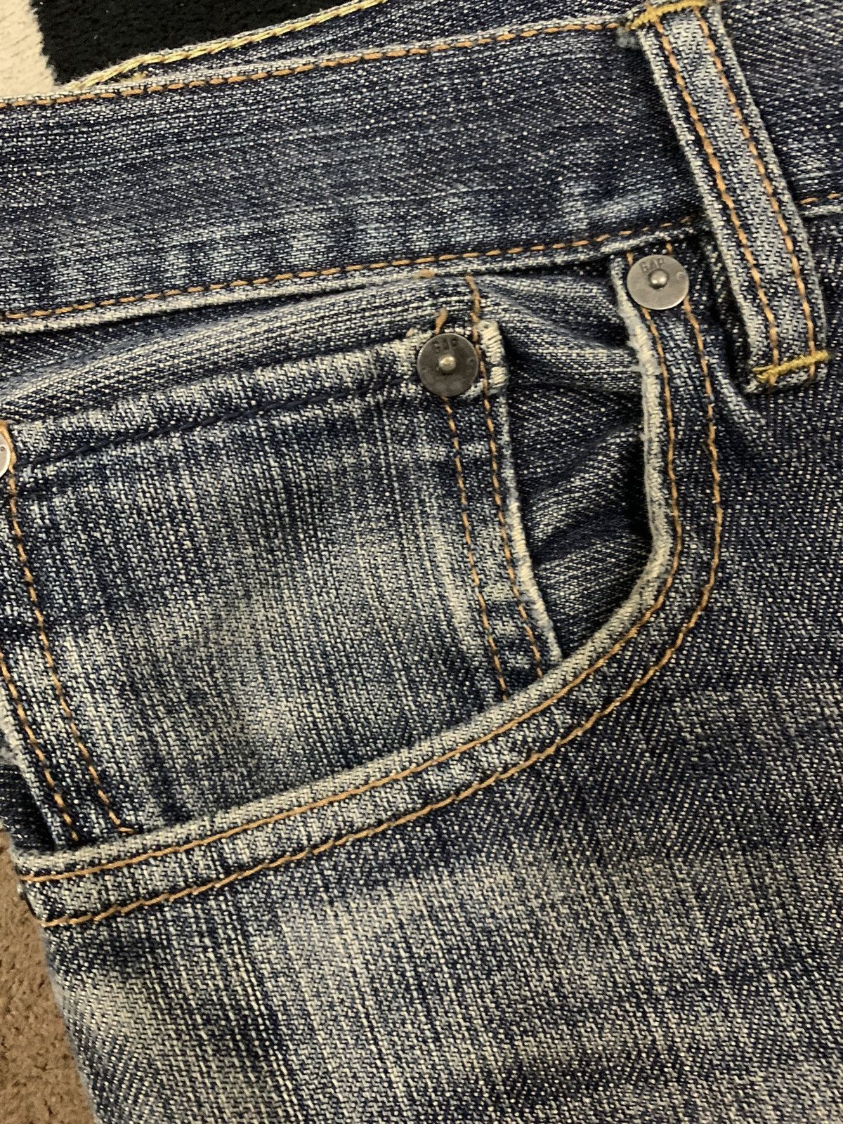 Gap × Yeezy Vintage Gap 1969 Faded Straight Leg Distressed Grunge Jeans Size US 32 / EU 48 - 5 Thumbnail
