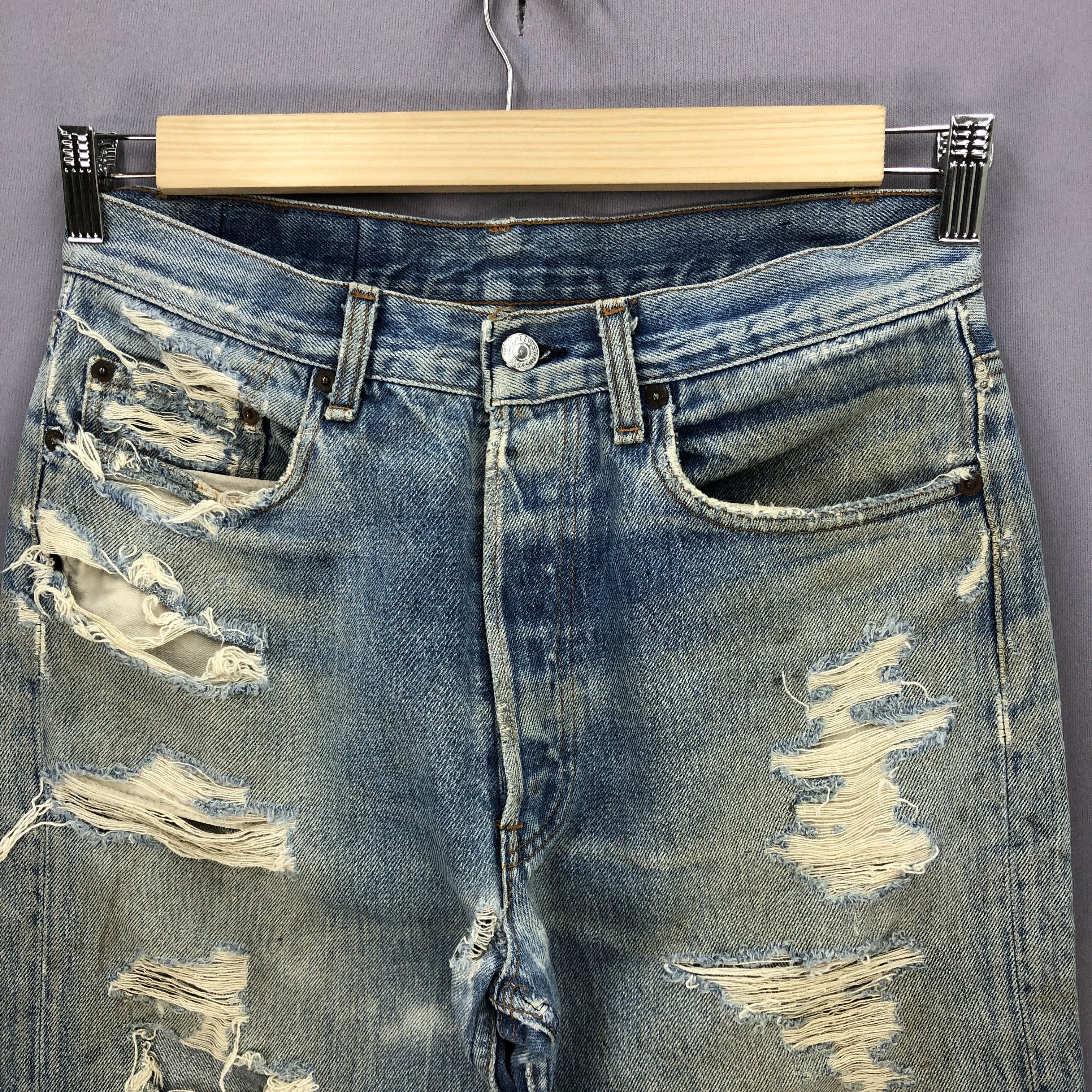 Levi's Vintage 80's Levis 501 Distressed Jeans Levi's Faded Denim Size US 32 / EU 48 - 5 Thumbnail