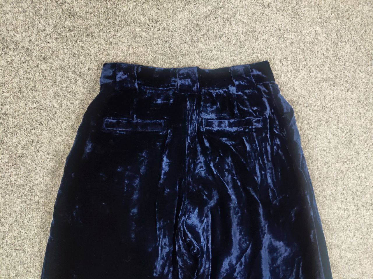 Roberto Collina Roberto Collina Italy Design Velour Wide Leg Dark Blue Pants Size 27" / US 4 / IT 40 - 9 Thumbnail