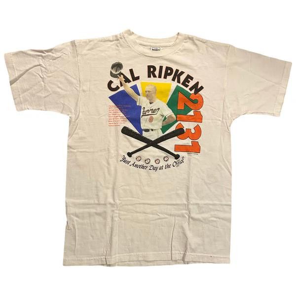 Designer VTG T-shirt Cal Ripken Jr 2131 Most Games Played Gehrig L Size US L / EU 52-54 / 3 - 1 Thumbnail