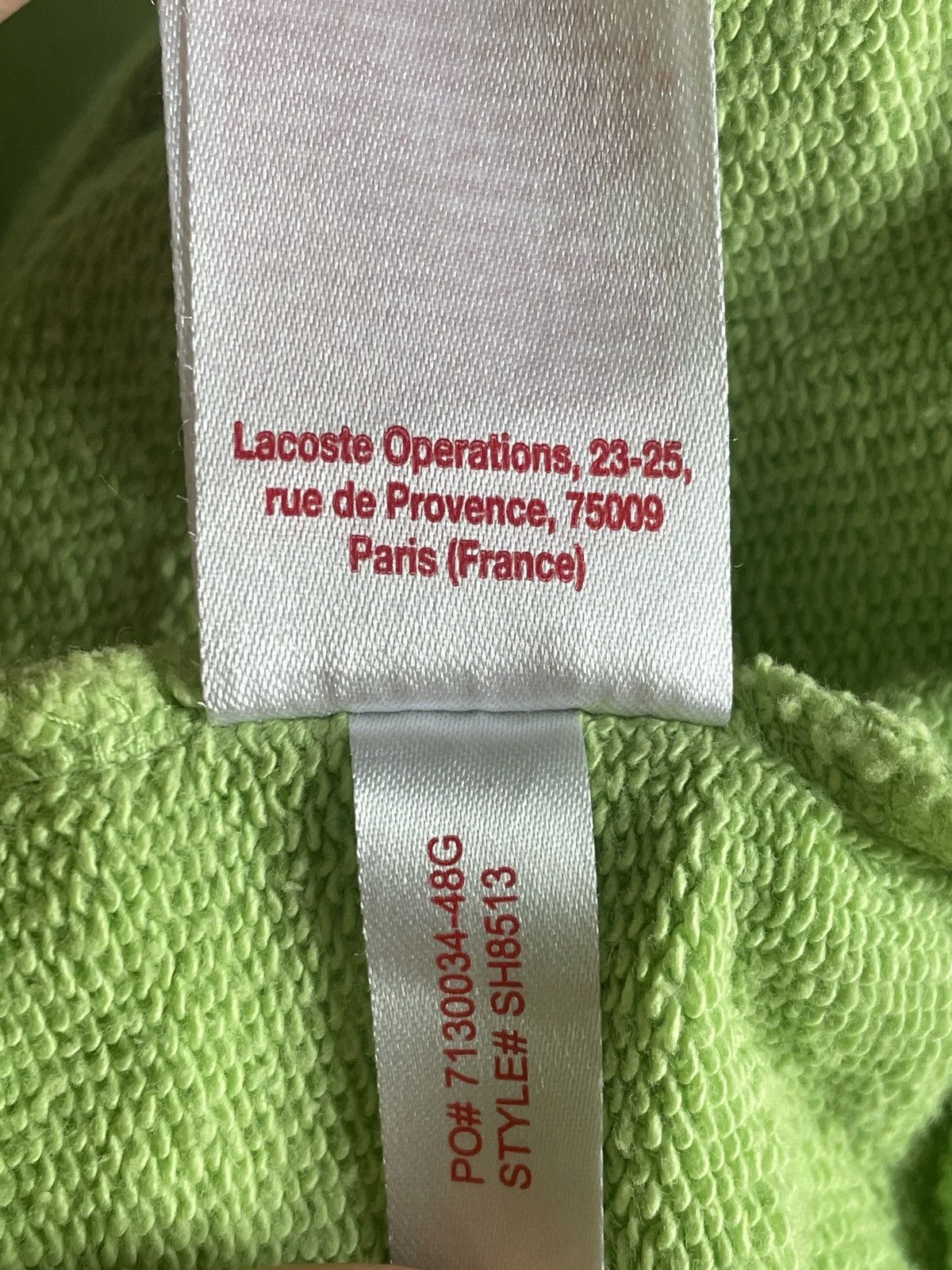 Lacoste × Supreme Supreme Lacoste Sweatshirt Light green Size US M / EU 48-50 / 2 - 6 Thumbnail