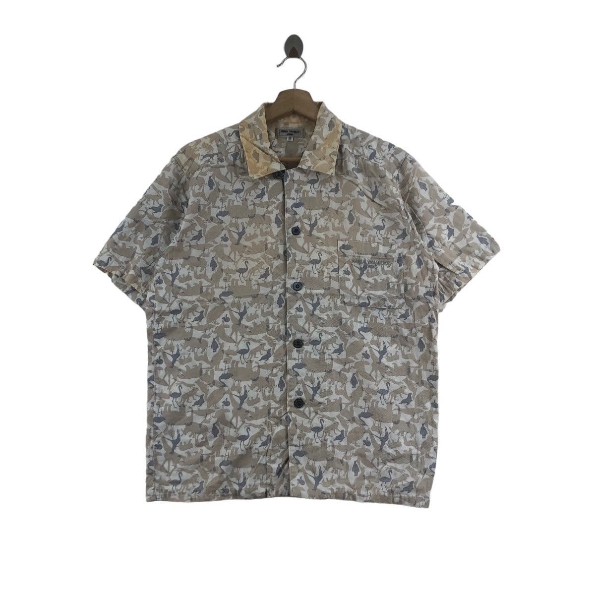 Kansai Yamamoto Vintage 90’ KANSAI YAMAMOTO HOMME Safari Button Tee Shirt Size US M / EU 48-50 / 2 - 1 Thumbnail