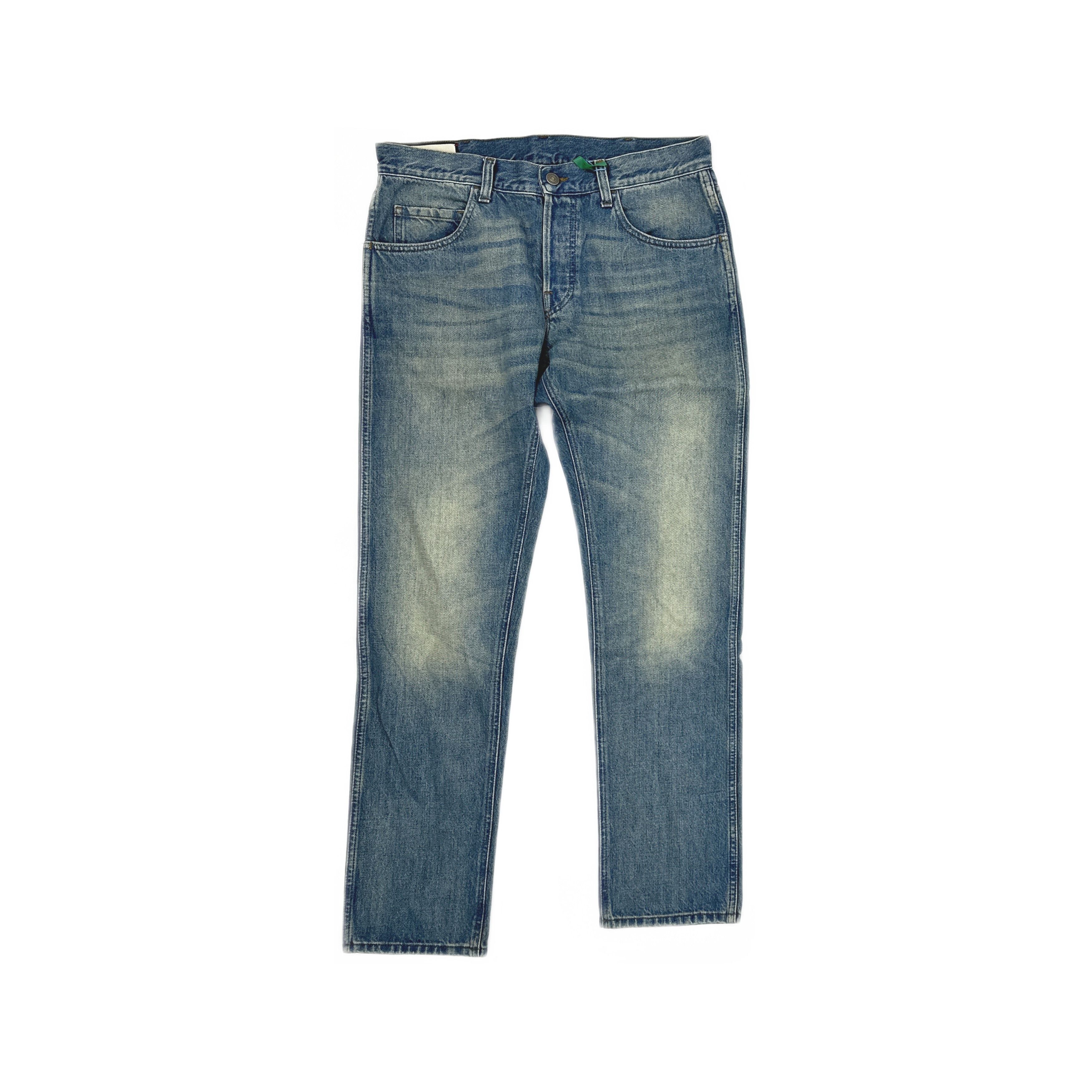 Gucci Gucci Web Stripe Cuff Jeans Size 34 Size US 34 / EU 50 - 1 Thumbnail