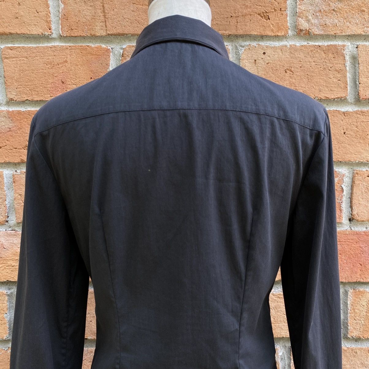 Prada Prada Elegant Black Fitted Long-Sleeve Shirt Size XS / US 0-2 / IT 36-38 - 4 Thumbnail
