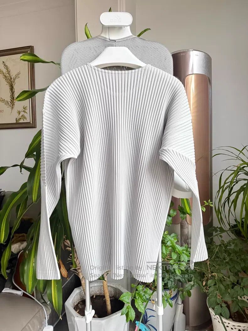 Issey Miyake Issey Miyake Light Gray Long Sleeve Size M / US 6-8 / IT 42-44 - 7 Thumbnail