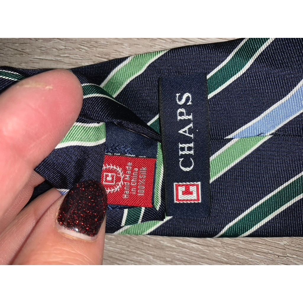 Chaps Chaps Men's Multicolor Striped Silk Necktie Set 2 Piece Size ONE SIZE - 3 Thumbnail