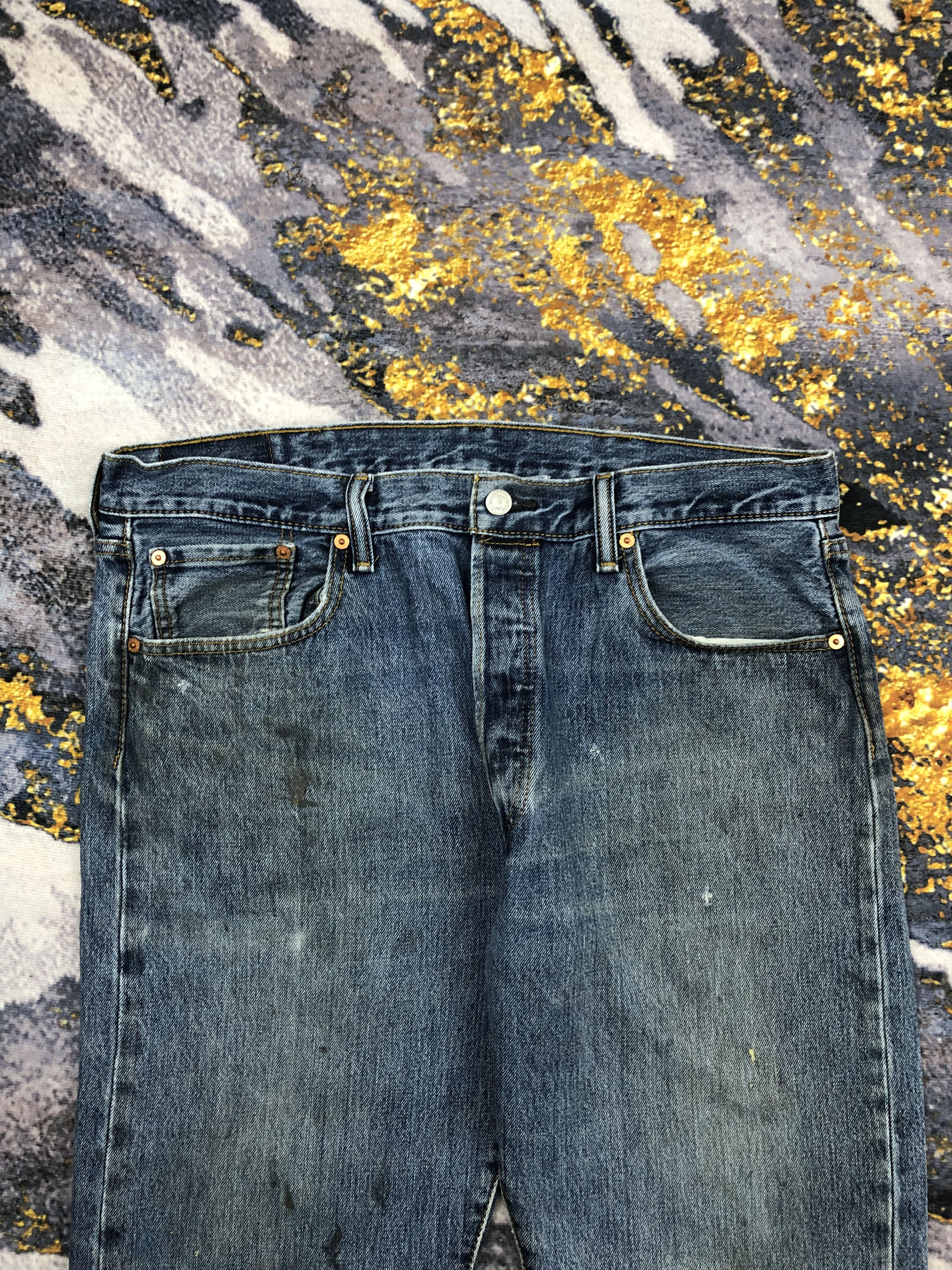 Levi's Vintage Levis 501 Button Fly Distressed Jeans DPP0097 Size US 38 / EU 54 - 2 Thumbnail