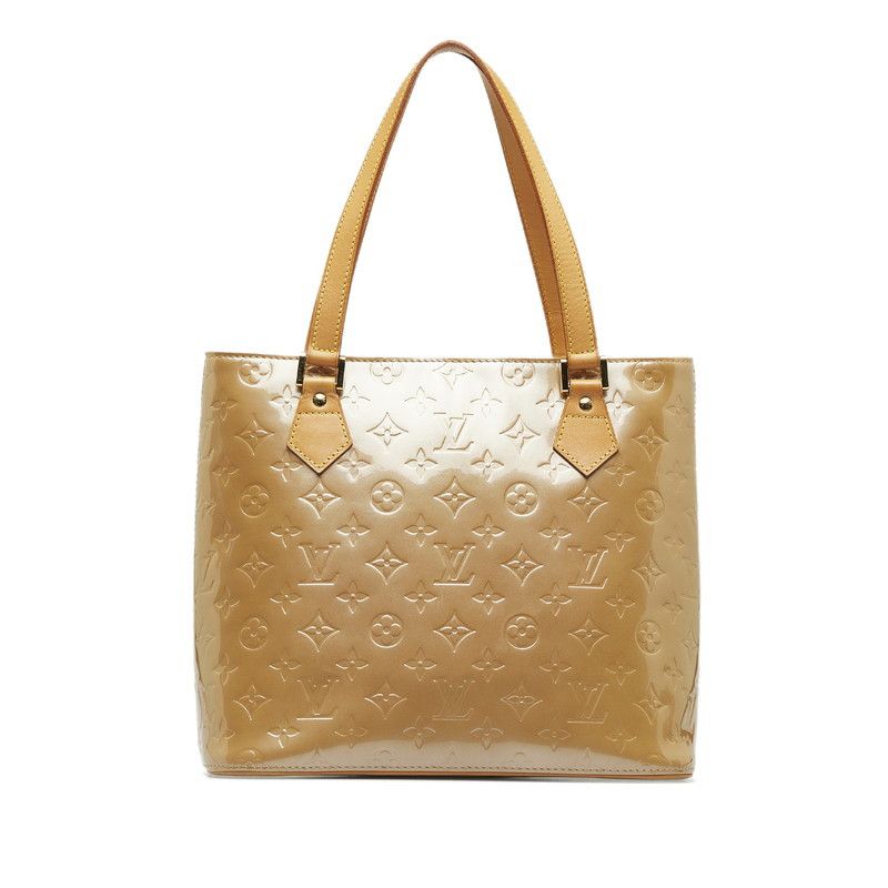 image of Louis Vuitton Monogram Vernis Houston in Brown, Women's