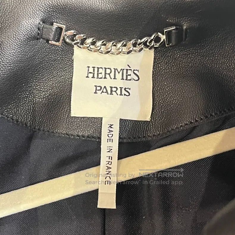 Hermes Hermes Zipper Black Leather Jacket Size XXS / US 00 / IT 34 - 3 Thumbnail