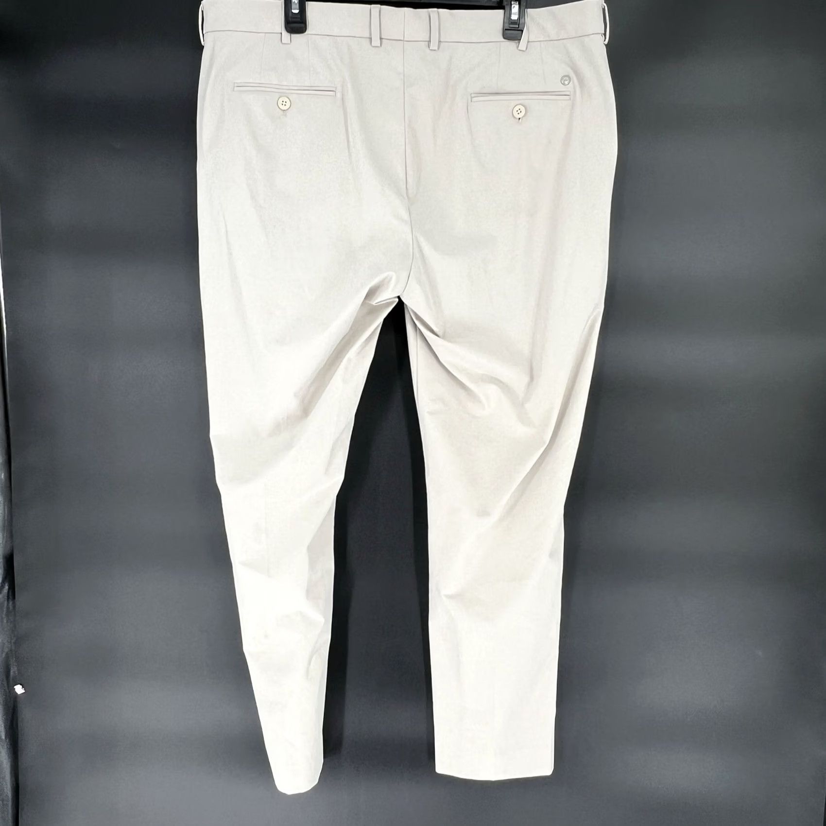 Peter Millar Peter Millar Men's Khaki Flat Front Pants Size 40x30 Beige Twill Chino Regular Straight Zipper Button Pockets Crown Crafted Size US 40 / EU 56 - 6 Thumbnail