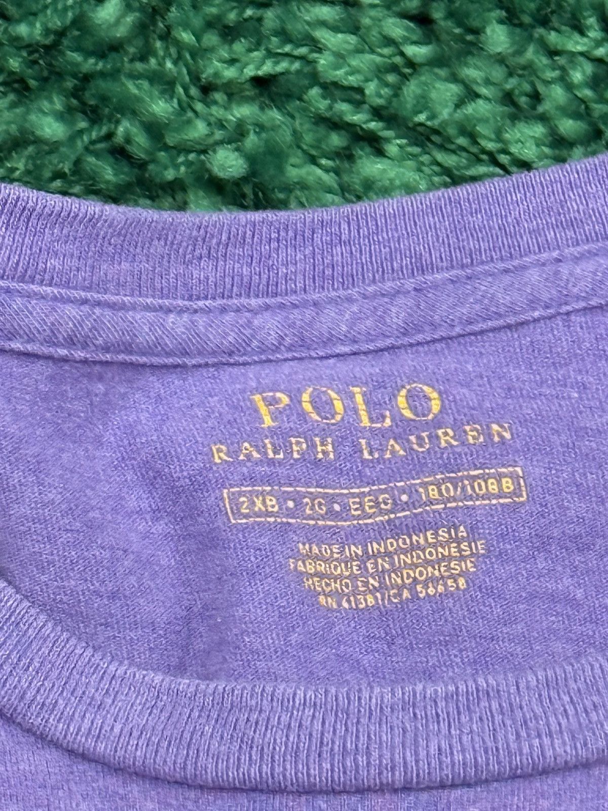 Polo Ralph Lauren Polo Ralph Lauren Purple Logo Tee XXL Big PRL Size US XXL / EU 58 / 5 - 4 Thumbnail
