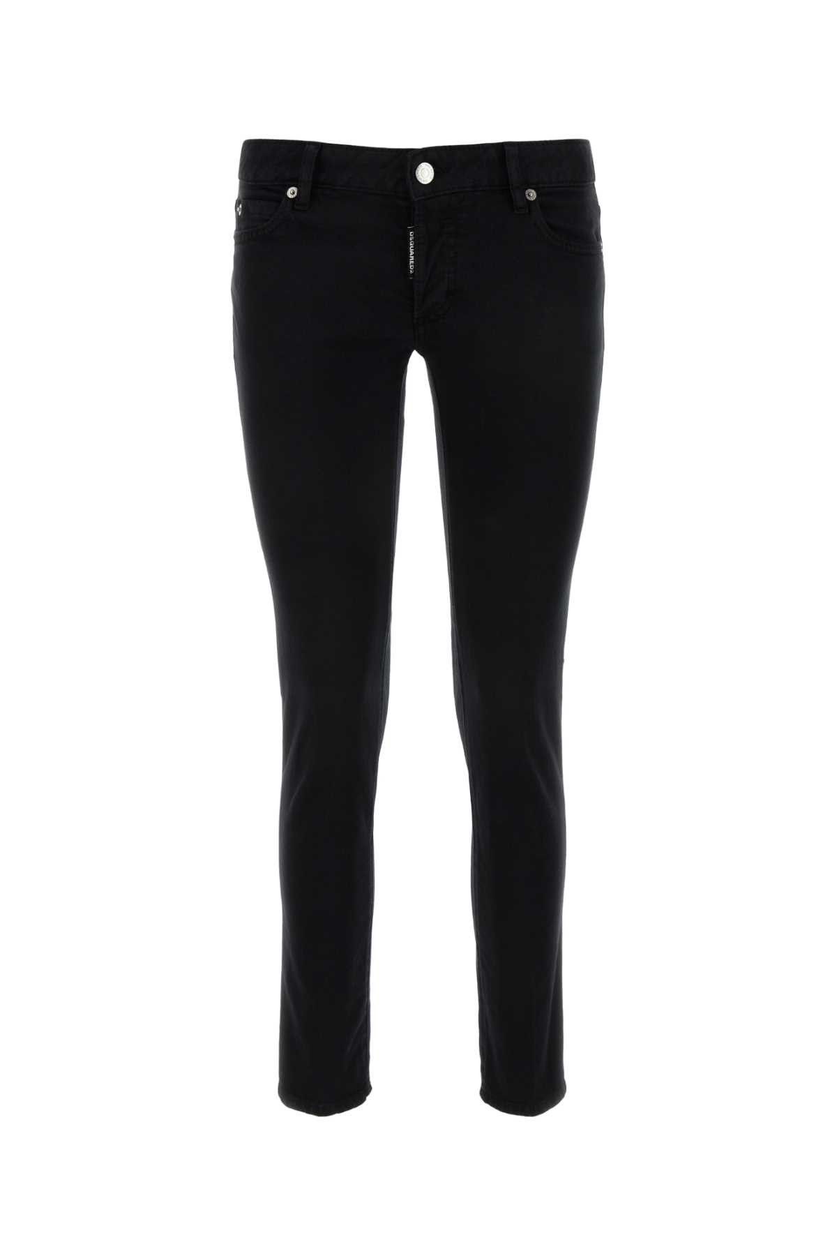 image of Dsquared2 Black Stretch Denim Jennifer Jeans, Women's (Size 24)
