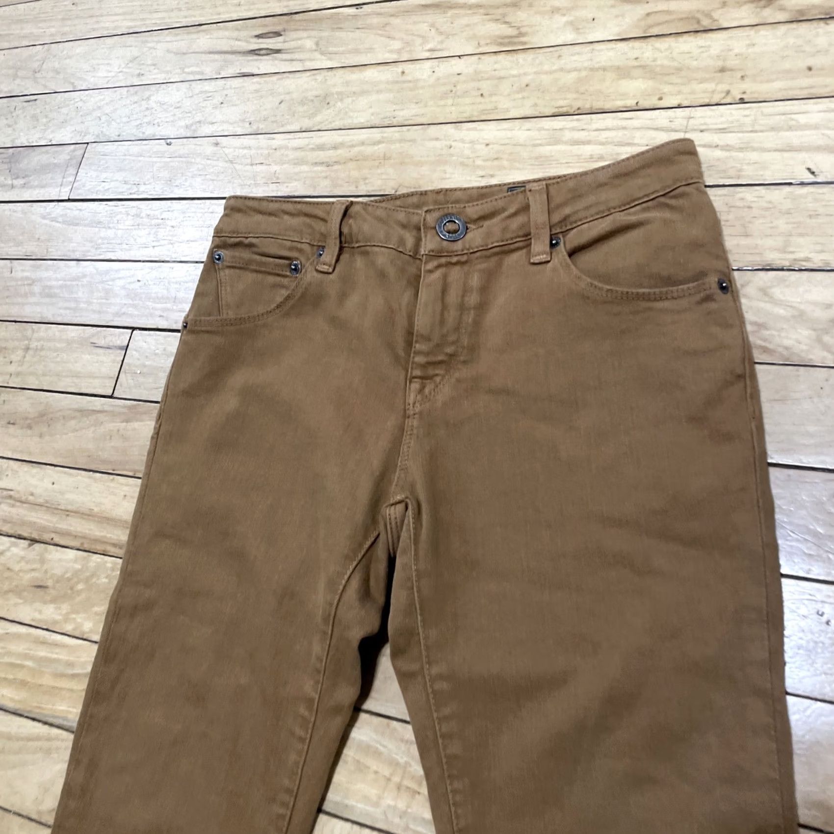 Volcom VOLCOM Jeans Riser Taper Fit Women 27 Brown Straight Beach Skater Pants New Size 27" / US 4 / IT 40 - 3 Thumbnail