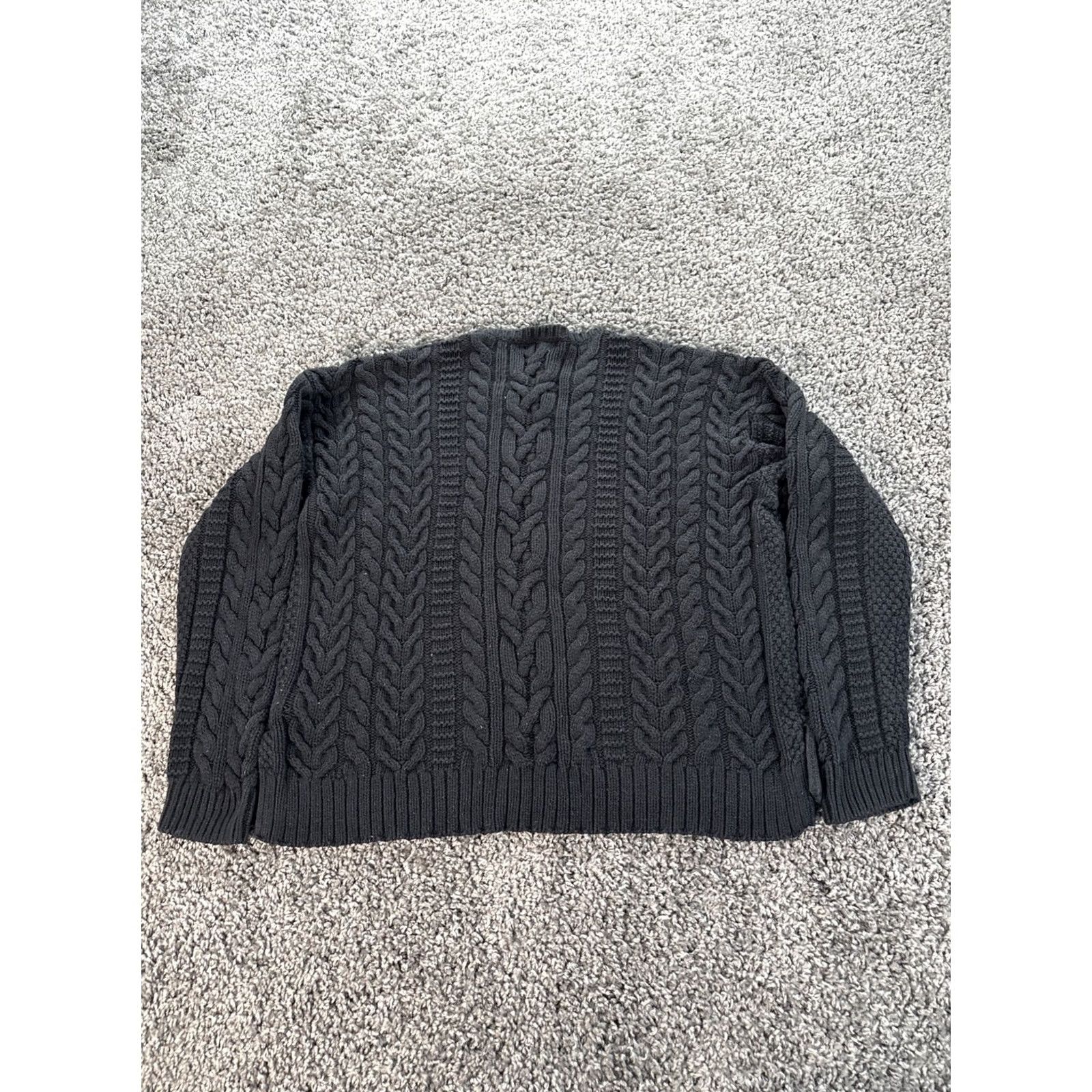 Ralph Lauren Ralph Lauren Sweater Womens XL Black Cable-Knit Pullover Logo Embroidered Classic Money Preppy Size XL / US 12-14 / IT 48-50 - 5 Thumbnail