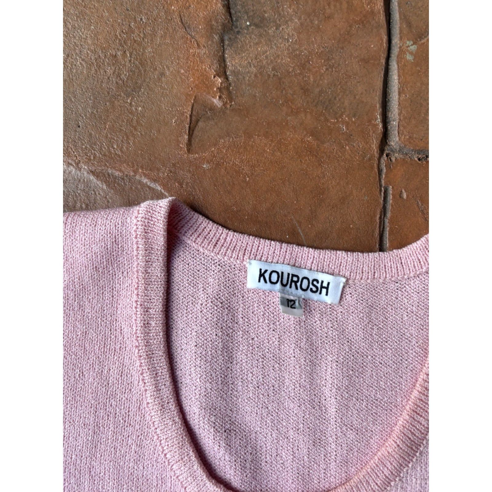 Vintage VINTAGE? Kourosh Pink Sleeves Cocktail Dress Womens 12 Barbie Dress Womens Short Pink Party/Cocktail Barbie Bodycon Tank Dress Round Neck Pullover Size XL / US 12-14 / IT 48-50 - 2 Thumbnail