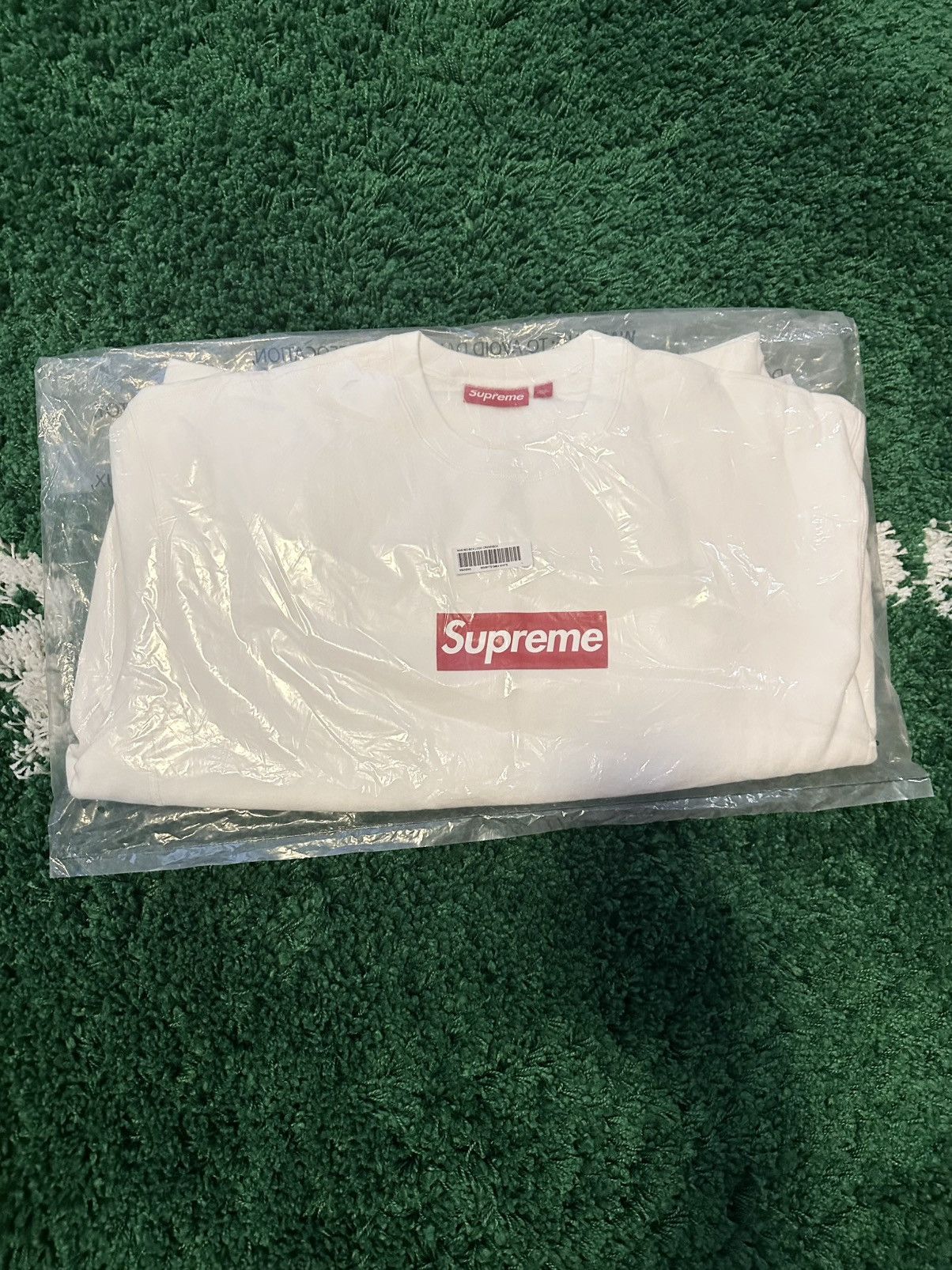 Supreme Supreme Washed Box Logo Crewneck Sweatshirt White Large 