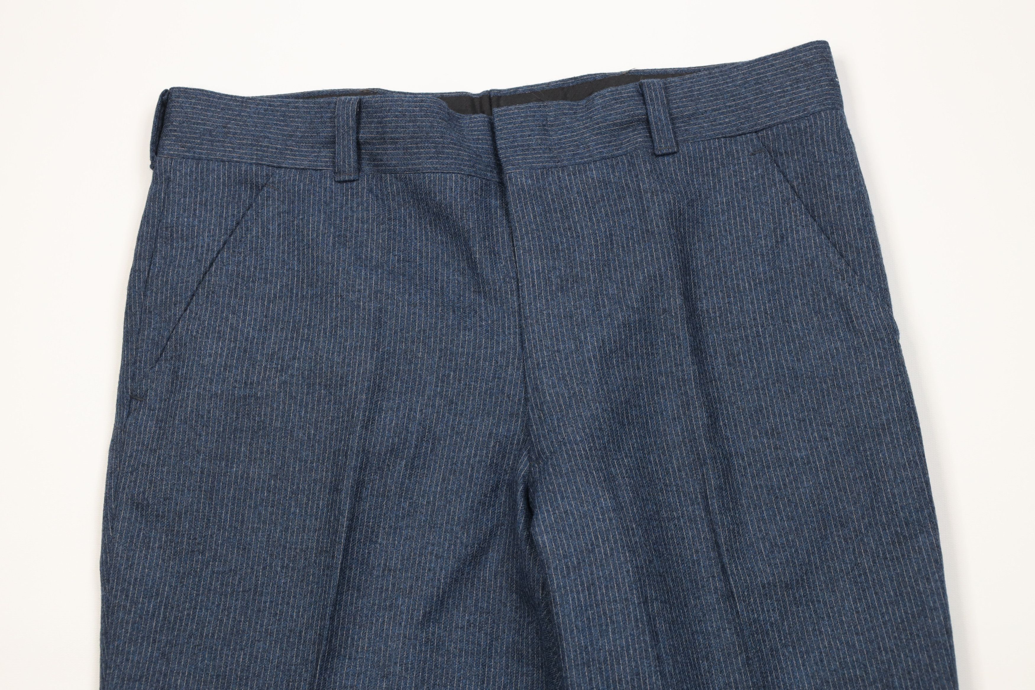 Vintage Vintage 70s Streetwear Wool Flannel Knit Wide Leg Pants USA Size US 32 / EU 48 - 2 Thumbnail