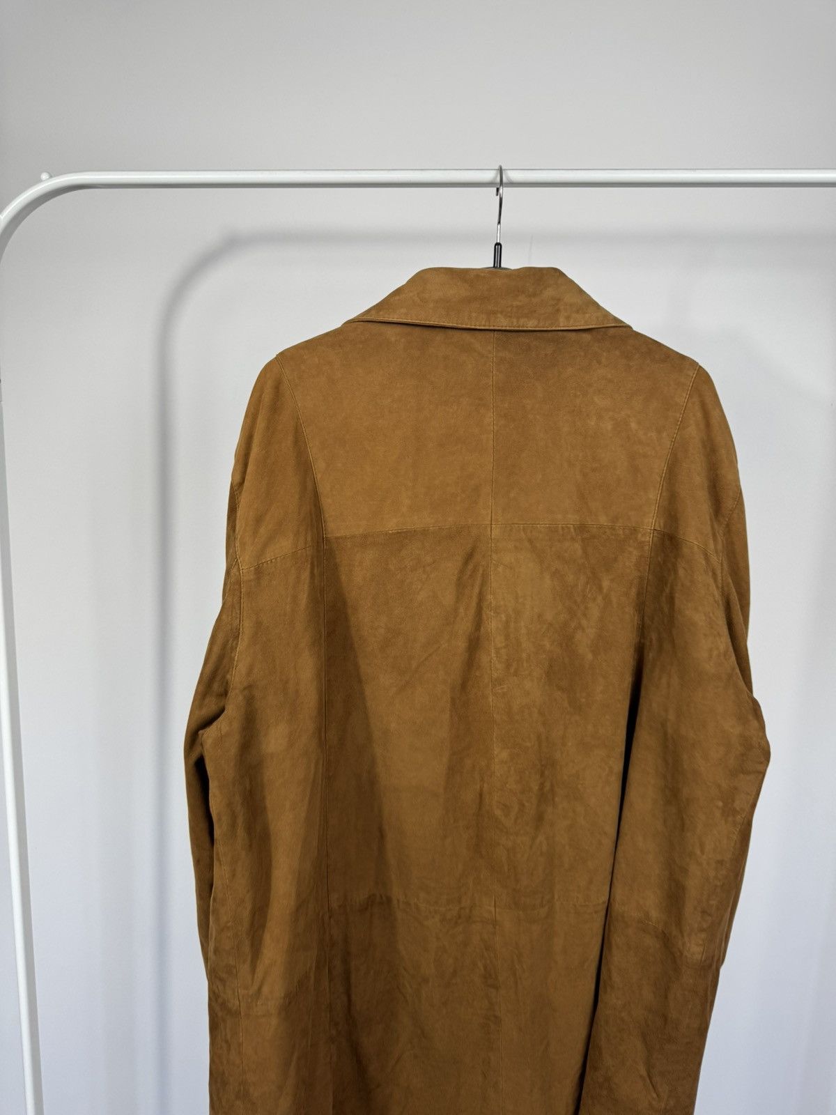 Leather Vintage Brown Suede Leather Trench Coat Jacket Men’s Coat Size US L / EU 52-54 / 3 - 17 Thumbnail