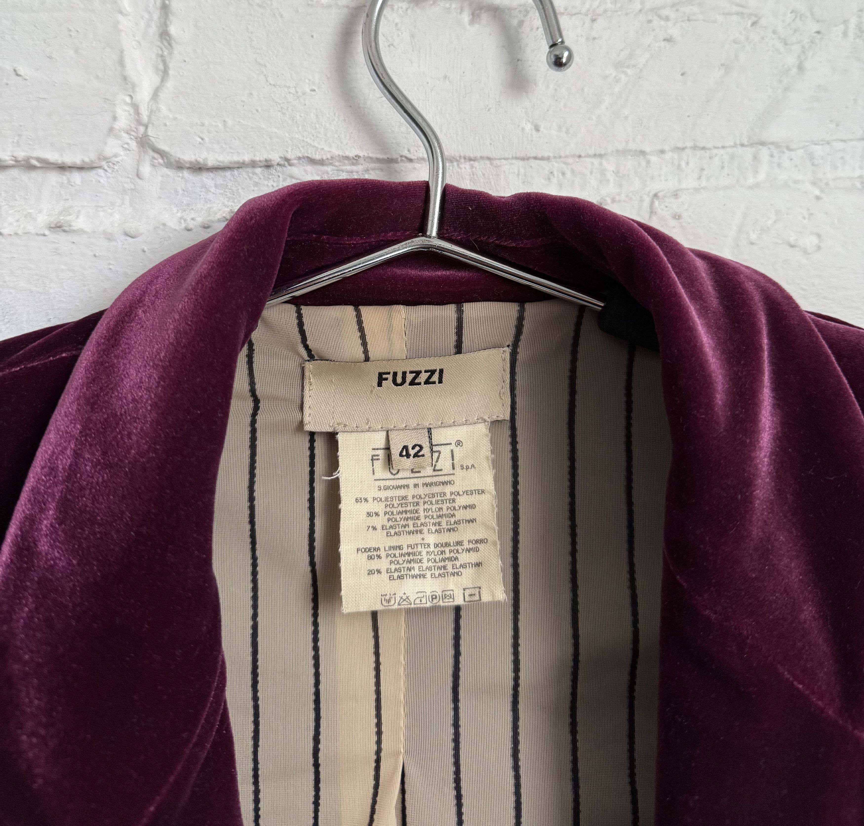 FUZZI Fuzzi Jean Paul Gaultier velour purple blazer Size M / US 6-8 / IT 42-44 - 3 Thumbnail