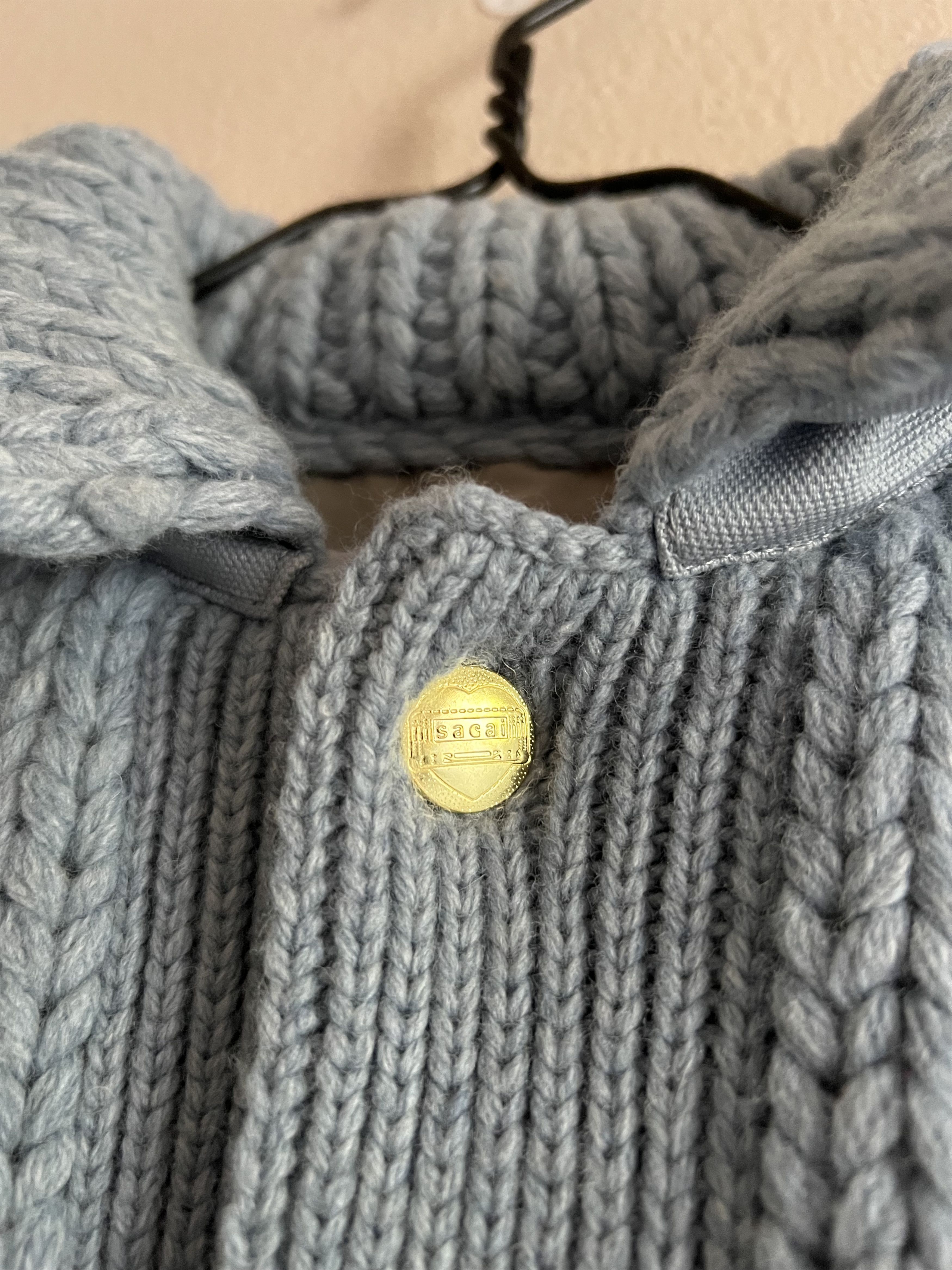 Carhartt Wip × Sacai Sacai Carhartt WIP Knit Michigan Jacket in Light Blue Size US XL / EU 56 / 4 - 7 Thumbnail