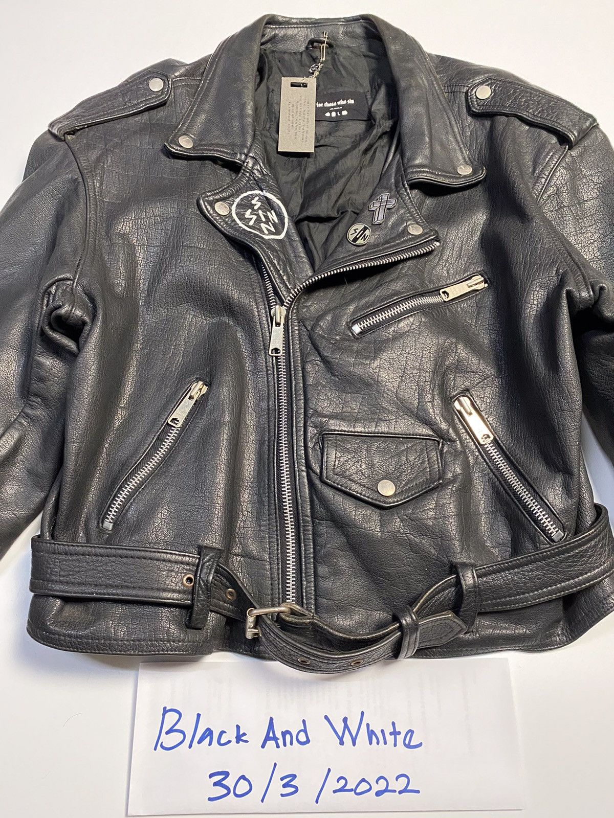 For Those Who Sin SINNERS GANG LEATHER JACKET Size US L / EU 52-54 / 3 - 3 Thumbnail