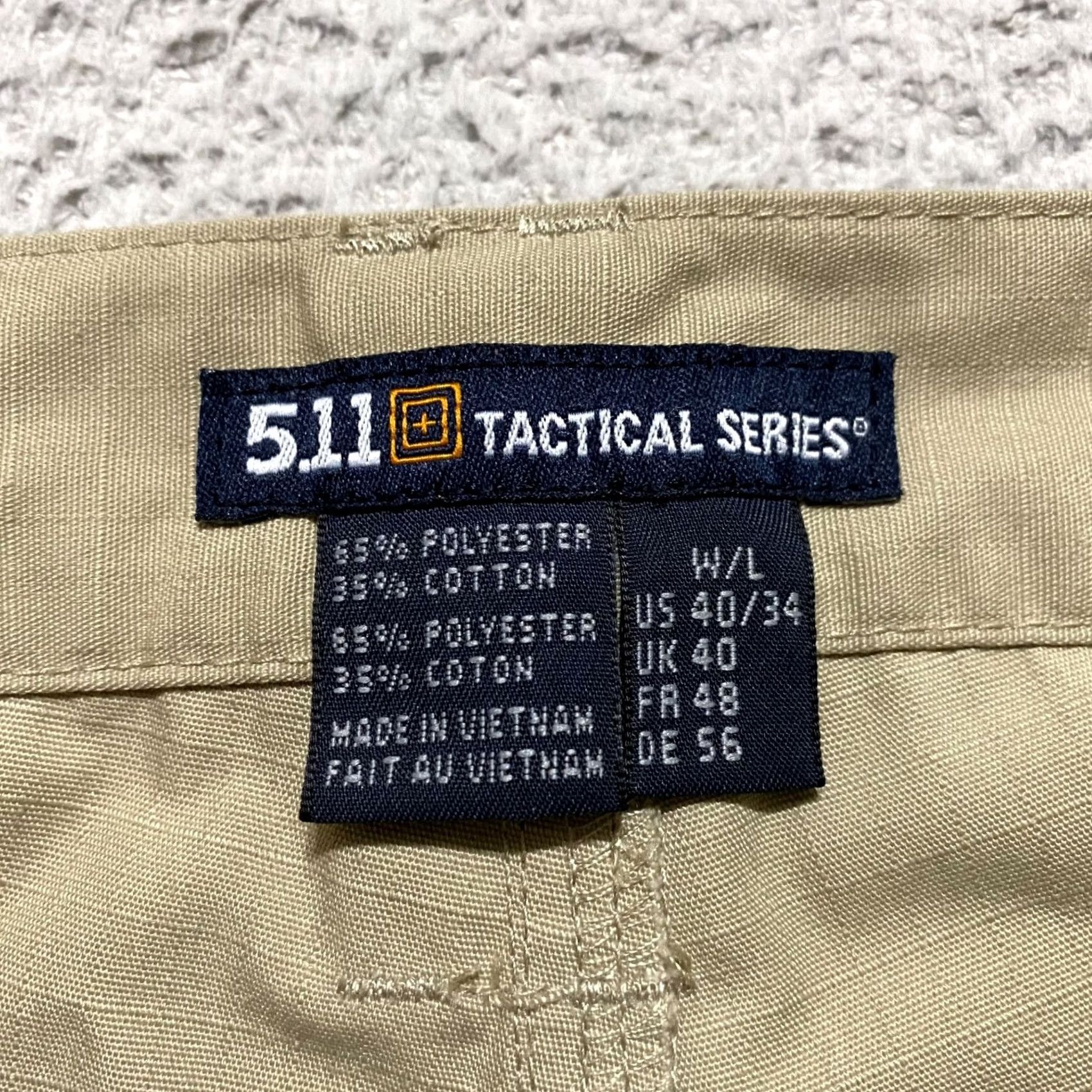 Vintage 5.11 Tactical Pants Cargo Mens 40x34 Beige Cotton Polyester Regular Straight Pockets 5.11 Taclite Pro Size US 40 / EU 56 - 3 Thumbnail