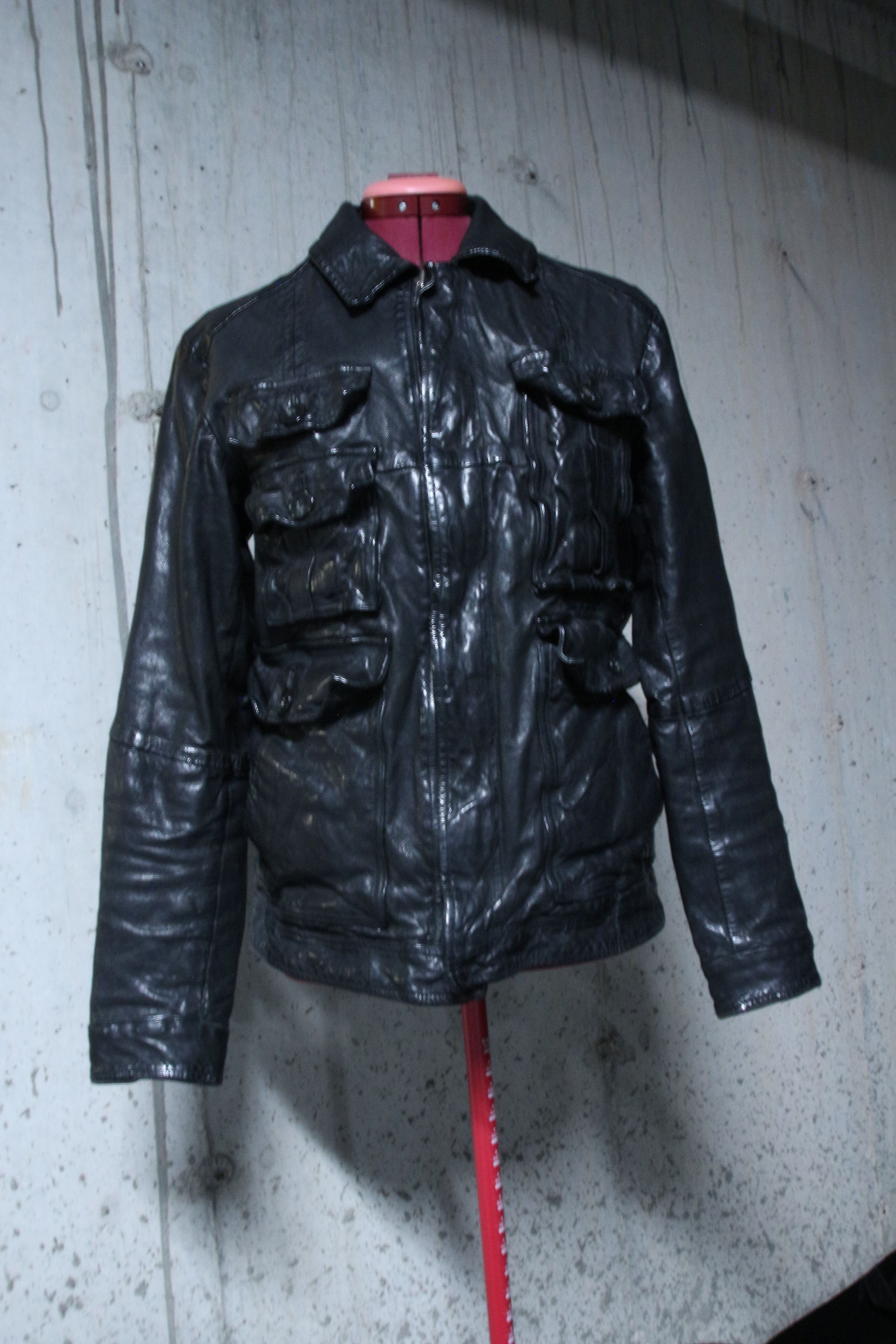 Tete Homme Plag Plag Multi Pocket Leather Jacket Size US M / EU 48-50 / 2 - 1 Thumbnail
