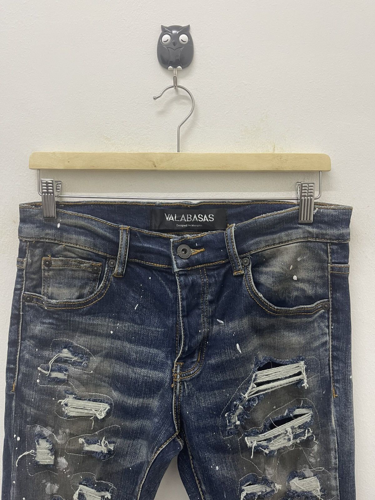 Valabasas Rare VALABASAS Paint Splatter Ripped Distressed Size US 29 - 3 Thumbnail
