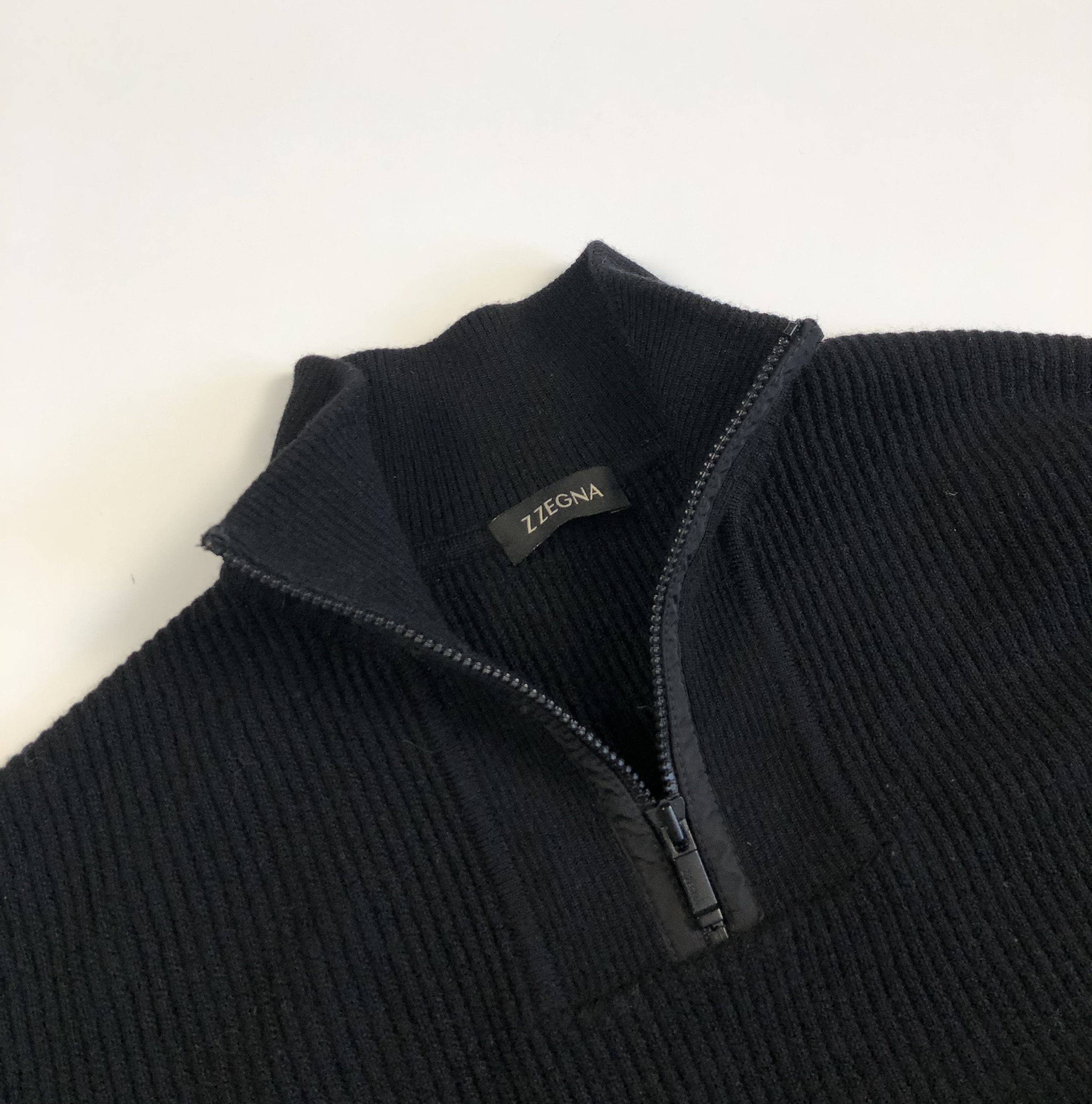 Z Zegna Zegna 1/4 Zip Wool Sweater Size US S / EU 44-46 / 1 - 4 Thumbnail