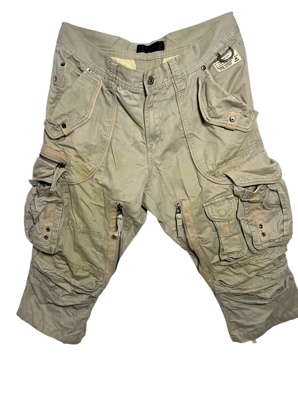 JACKROSE Vintage JACKROSE LUV MAISON Multi-Pocket Cargo Shorts Size US 33 - 2 Thumbnail
