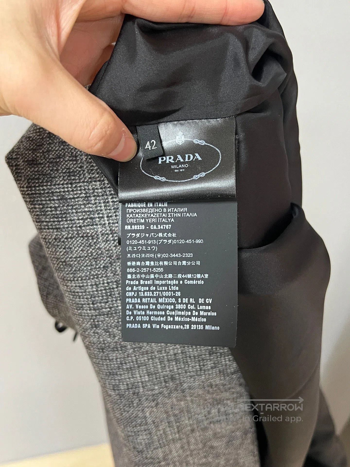 Prada Prada Gray Wool Bow Dress. Size M / US 6-8 / IT 42-44 - 5 Thumbnail