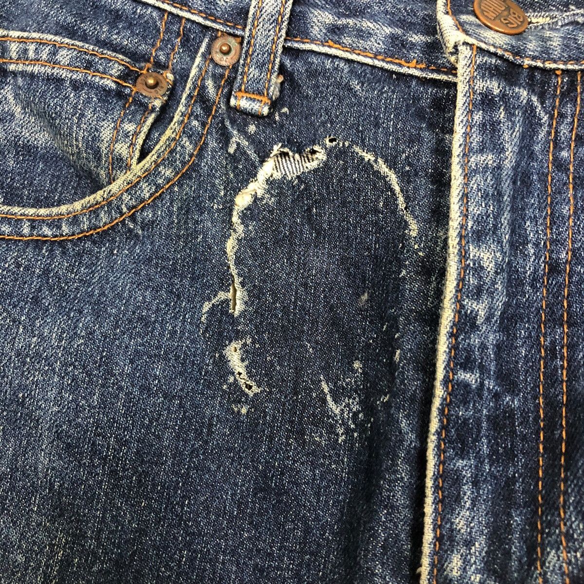 Japanese Brand 📌Vintage Denim Jeans Straight Cut Big John Indigo Blue Size 28" / US 6 / IT 42 - 9 Thumbnail