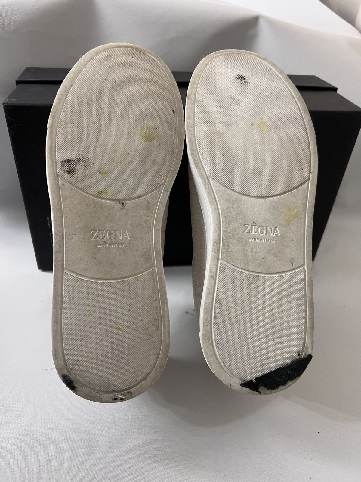 Ermenegildo Zegna Preowned Zegna Triple Stich Off white deerskin Size US 7.5 / EU 40-41 - 8 Thumbnail