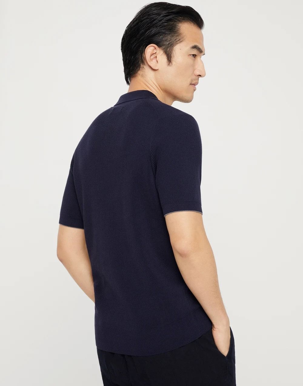 Brunello Cucinelli Polo Sweater in Navy Size US M / EU 48-50 / 2 - 2 Thumbnail