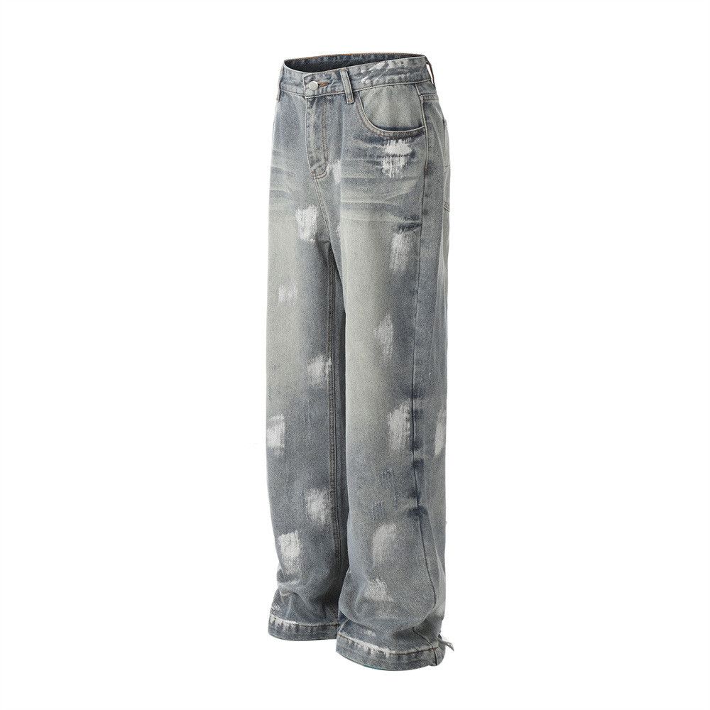 Japanese Brand Punk wash ink loose casual ripped jeans y2k Size US 32 / EU 48 - 2 Thumbnail