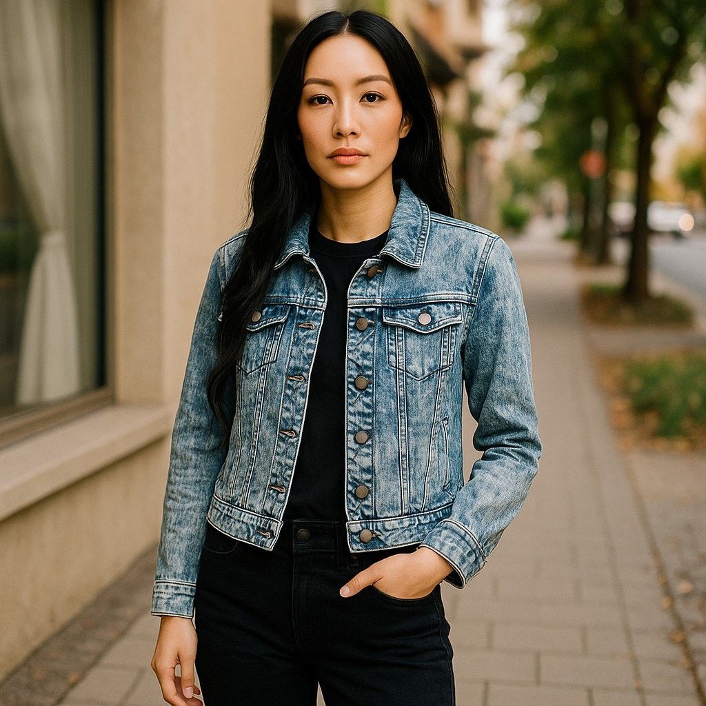 Mossimo Mossimo Women's Acid Washed Blue Denim Jacket Size XL Size XL / US 12-14 / IT 48-50 - 2 Thumbnail