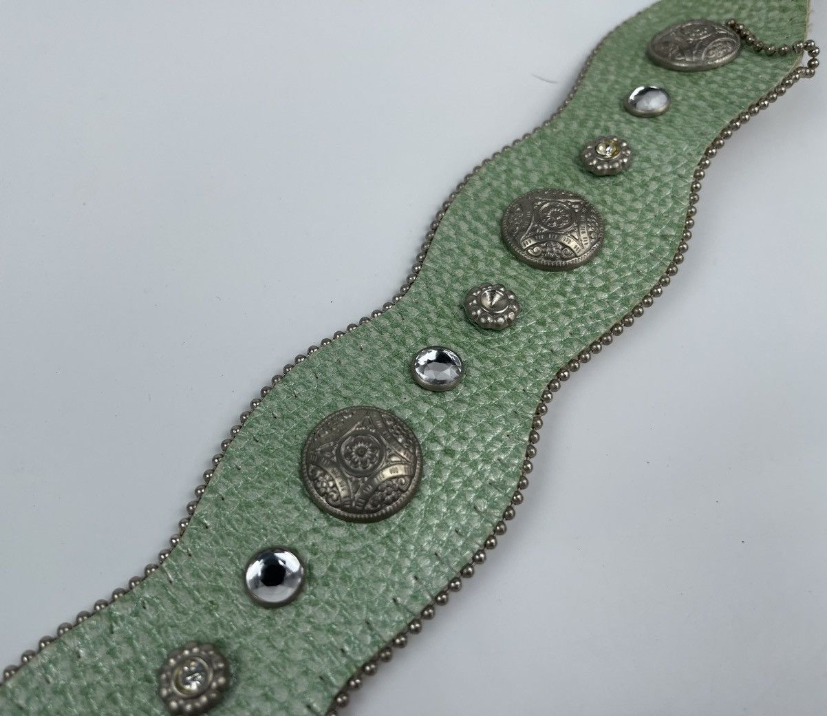 Japanese Brand studded belt with beads tc22 Size 34 - 12 Thumbnail