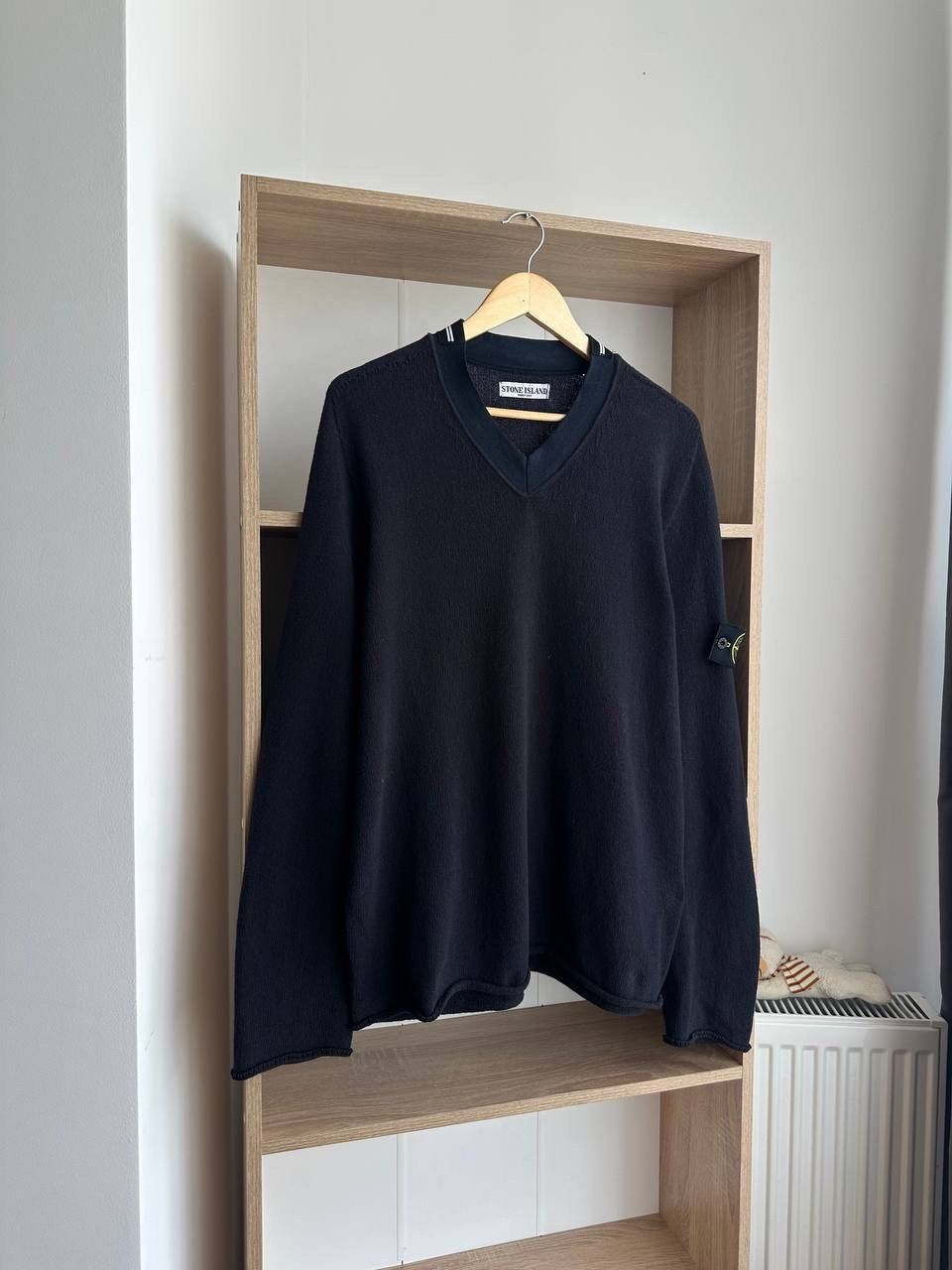 Stone Island × Vintage Vintage Stone Island Black Sweater Size US L / EU 52-54 / 3 - 3 Thumbnail