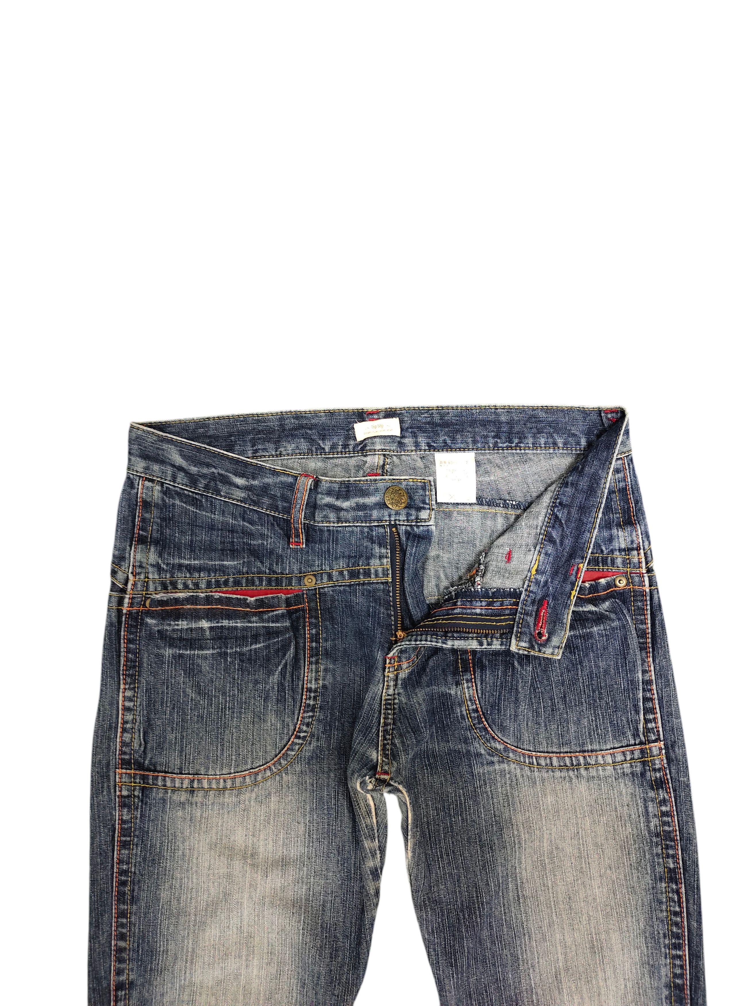Hysteric Glamour Japanese Brand Tip Top Back Pocket Clawmark Faded Jeans Size US 31 - 7 Thumbnail