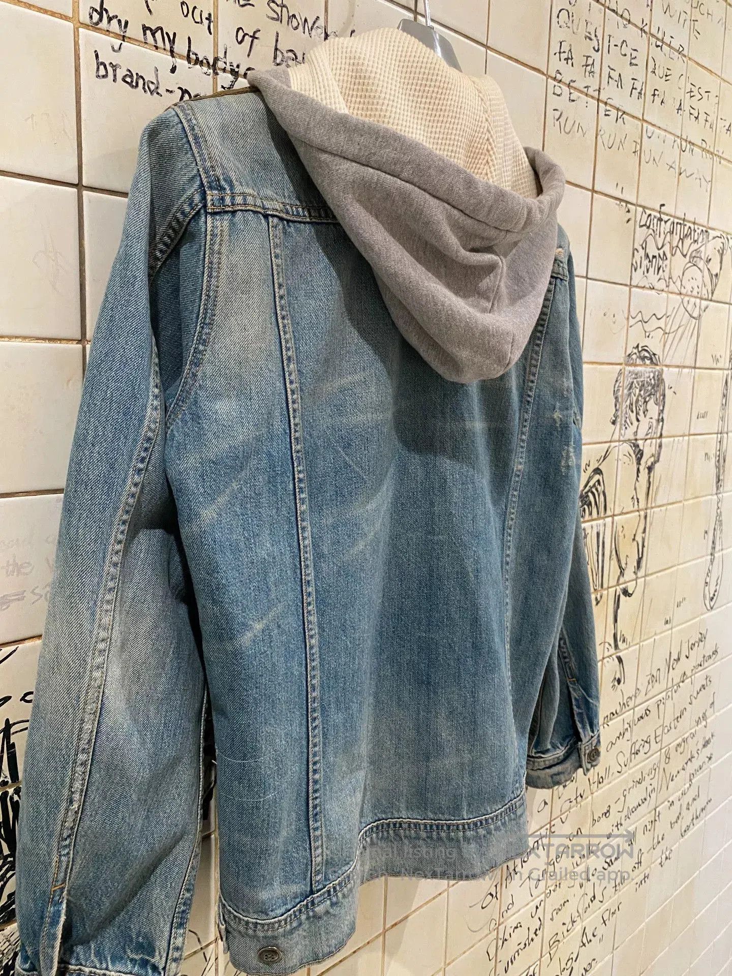 Greg Lauren Greg Lauren Layered Hooded Denim Jacket. Size US M / EU 48-50 / 2 - 4 Thumbnail
